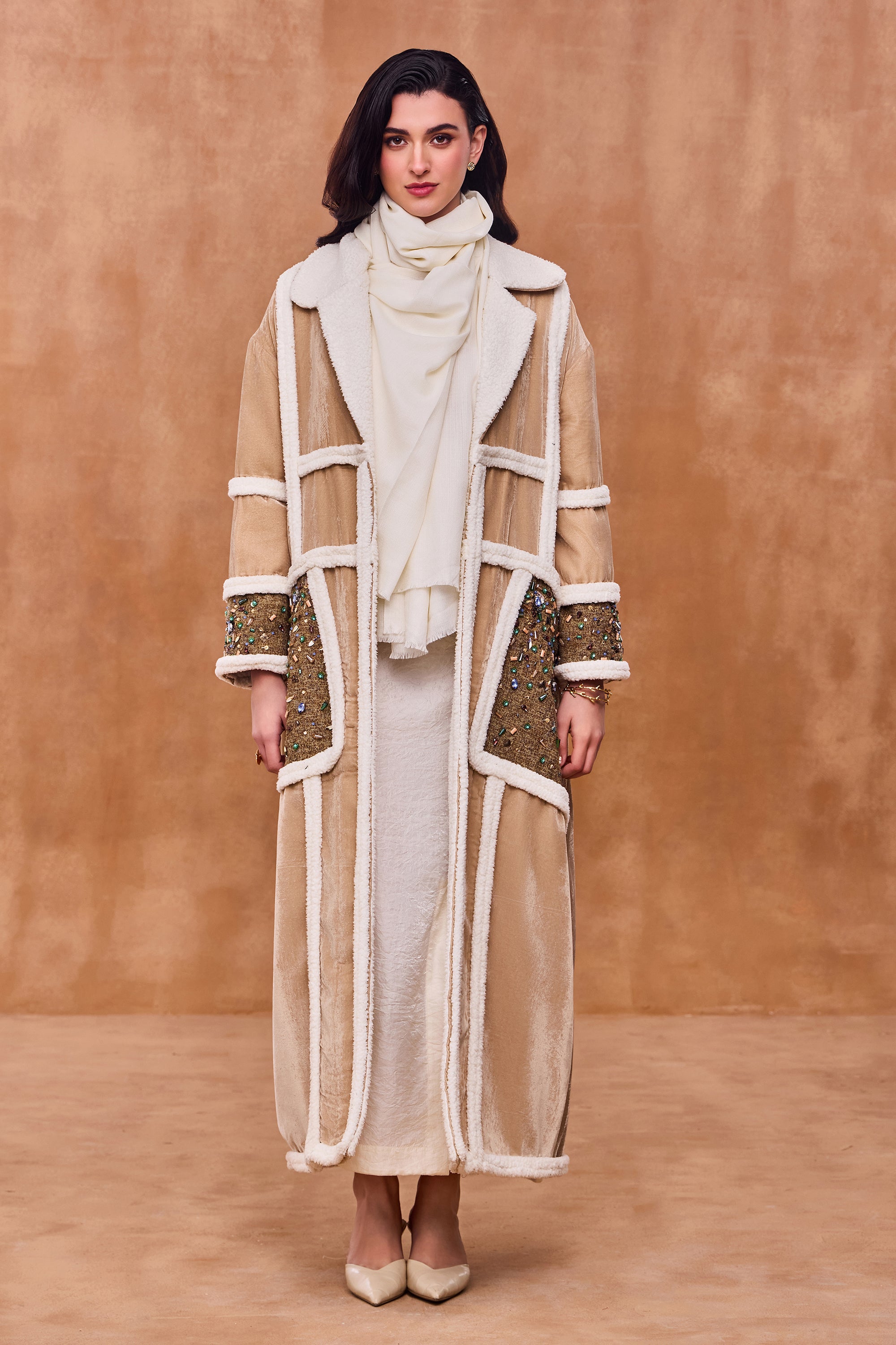 Evaleah Embellished Long Jacket