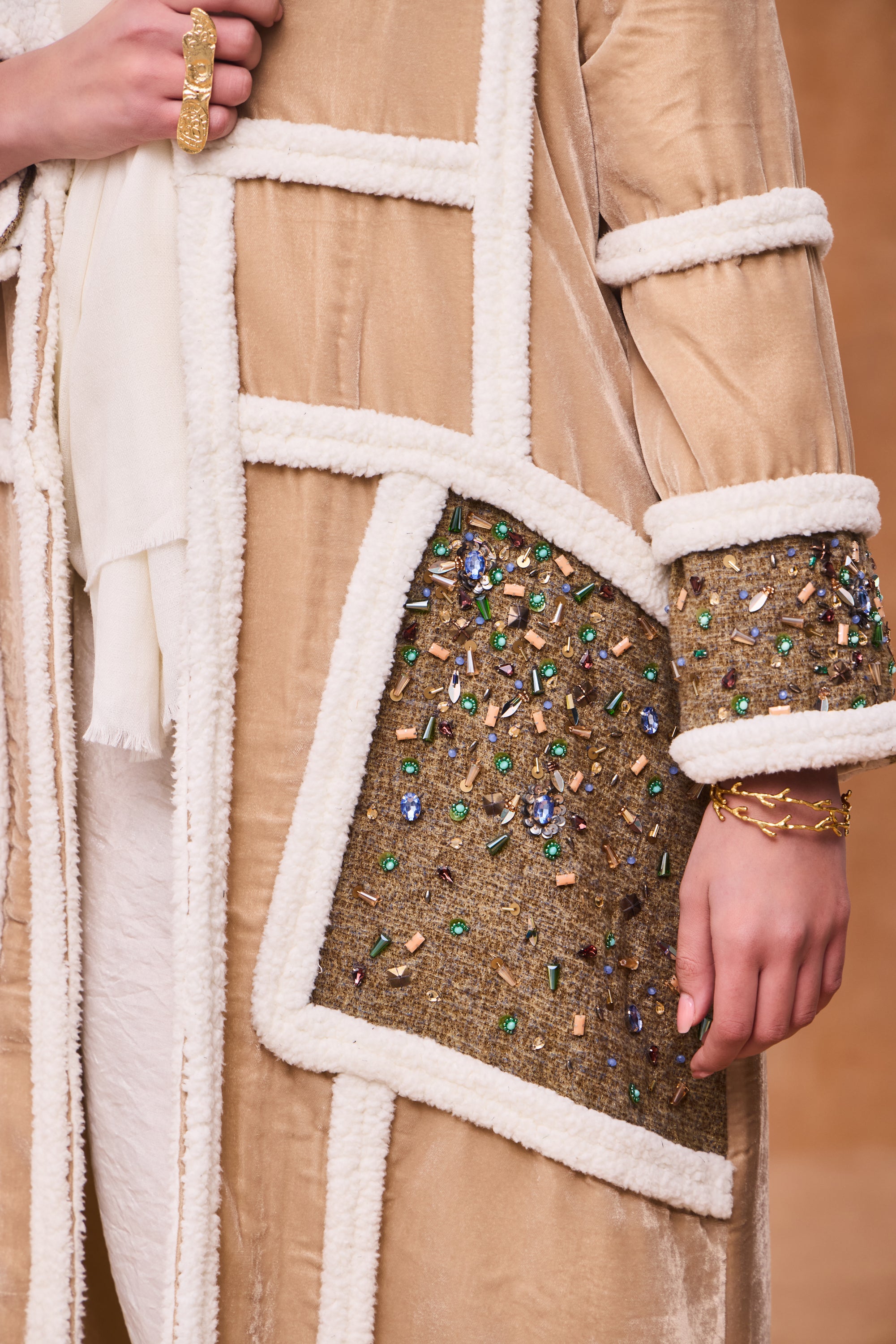Evaleah Embellished Long Jacket
