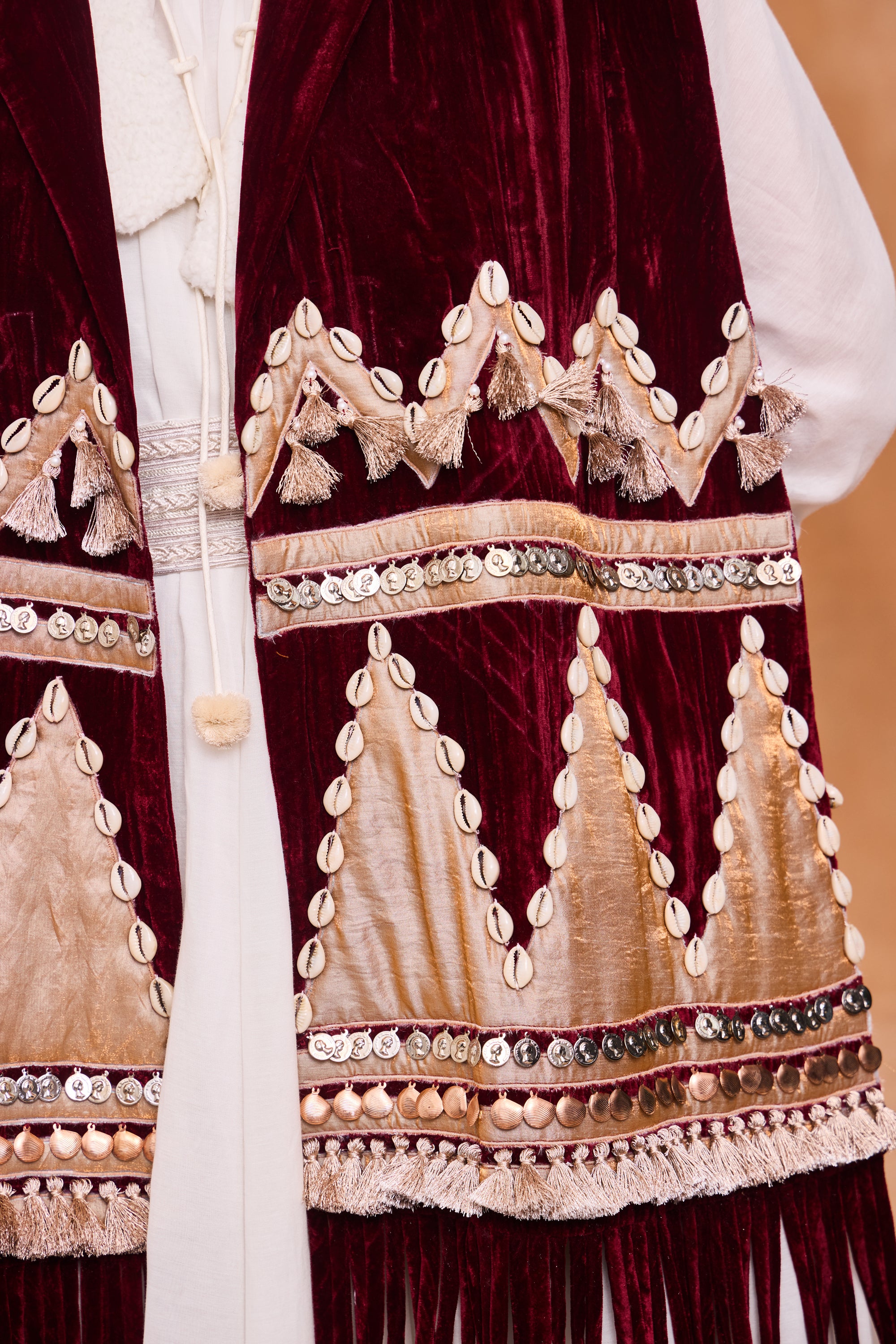 Orelina Embroidered Dushala Cape with Embellishment