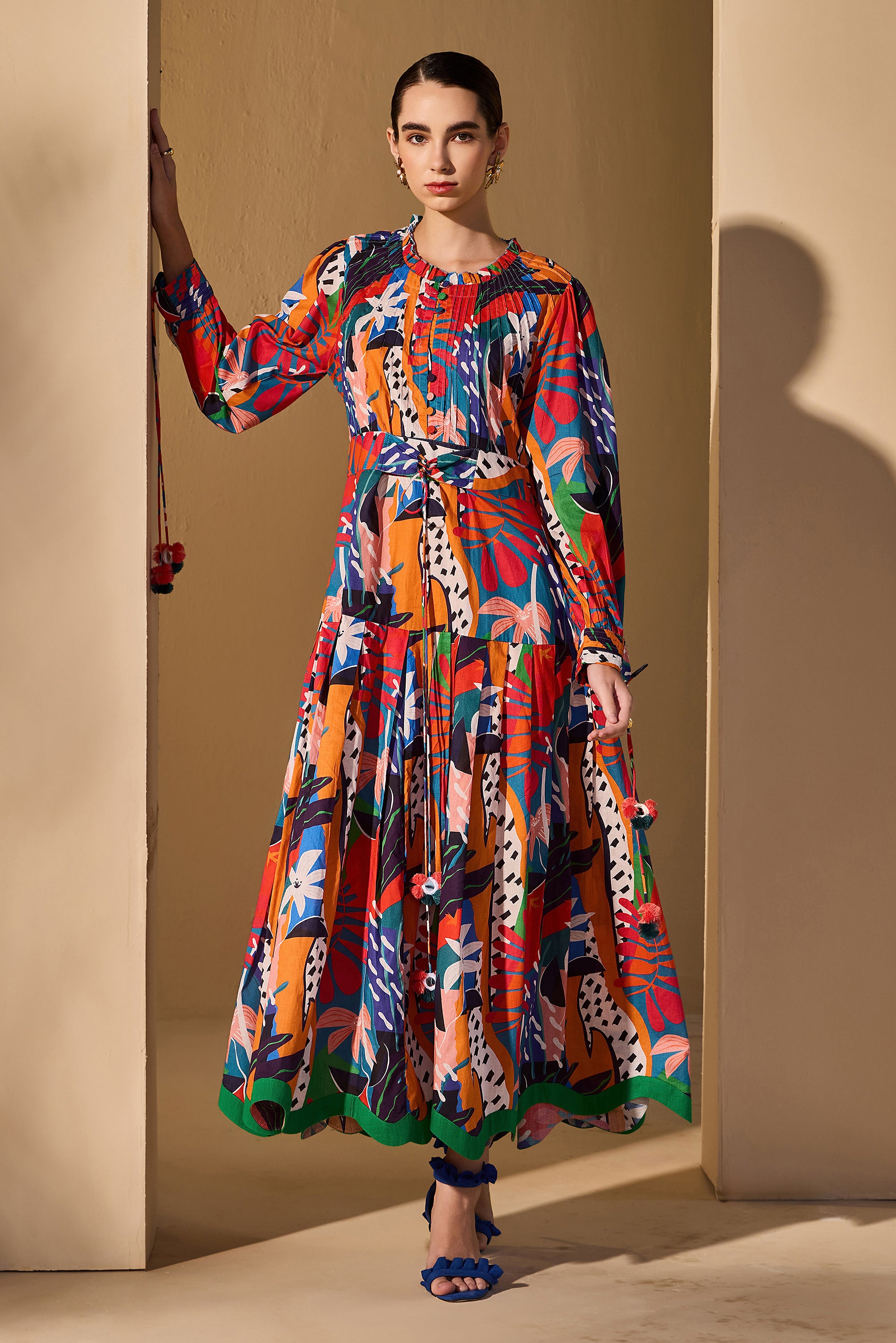 Hilvara Cotton Printed Dress