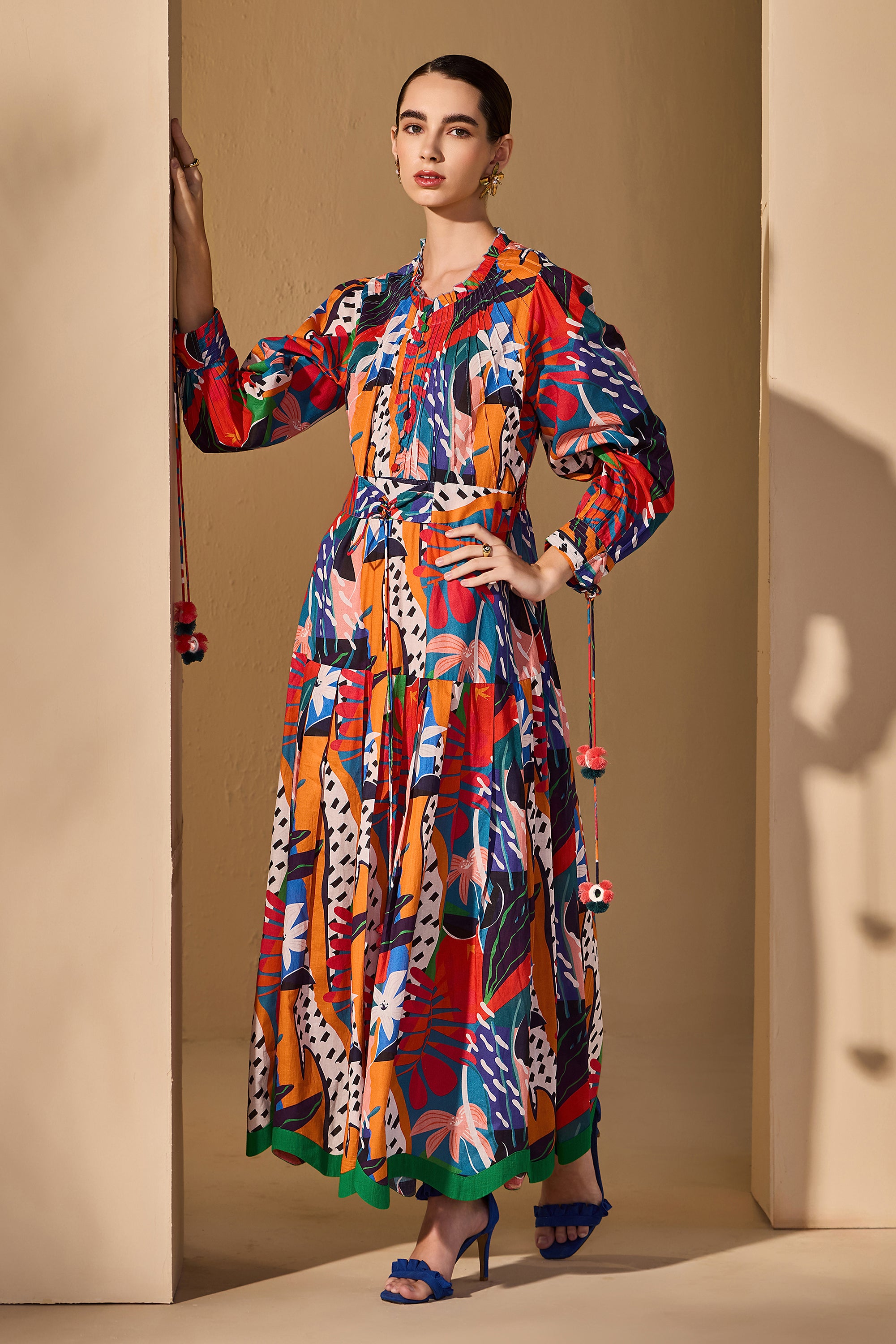 Hilvara Cotton Printed Dress