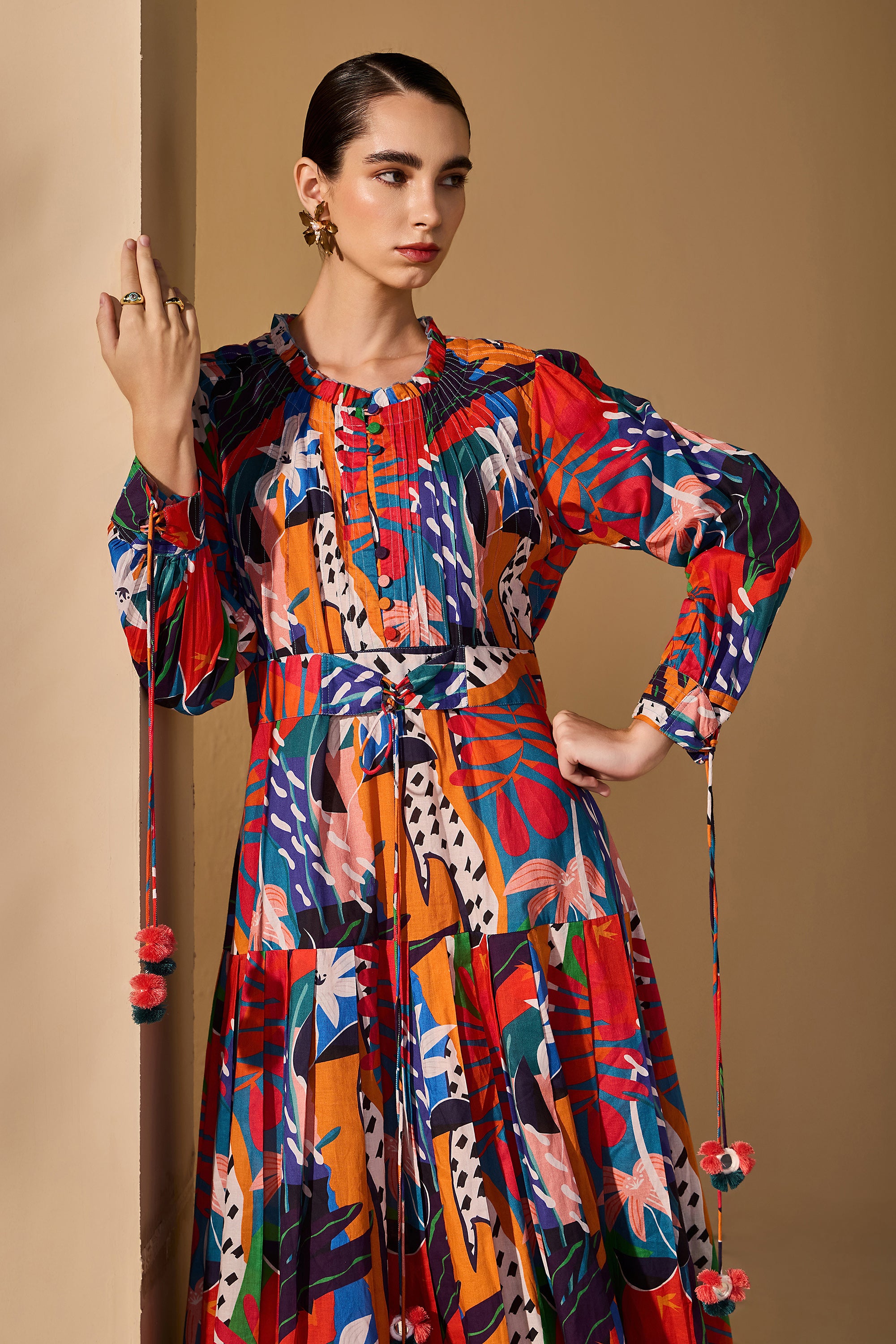 Hilvara Cotton Printed Dress