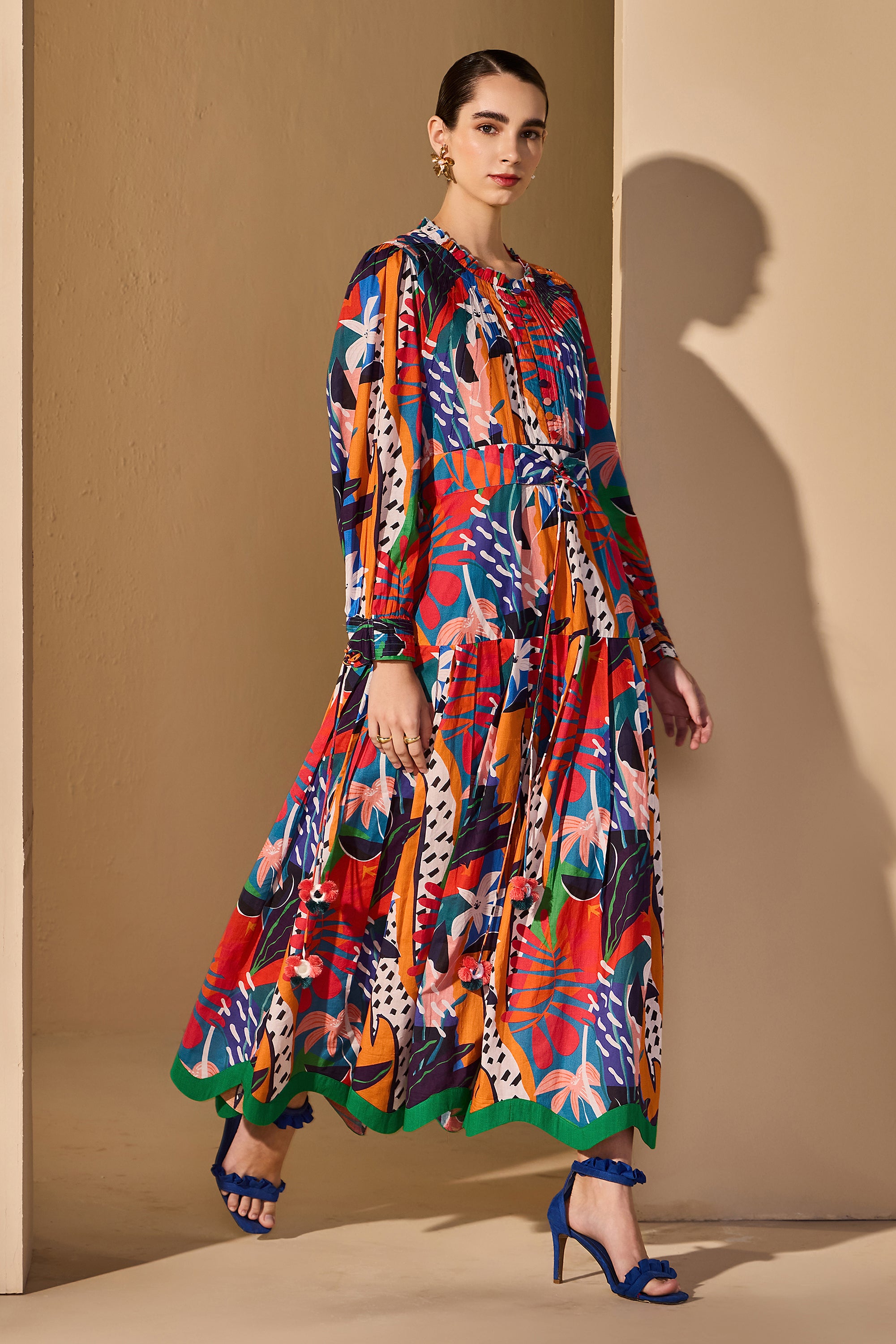 Hilvara Cotton Printed Dress