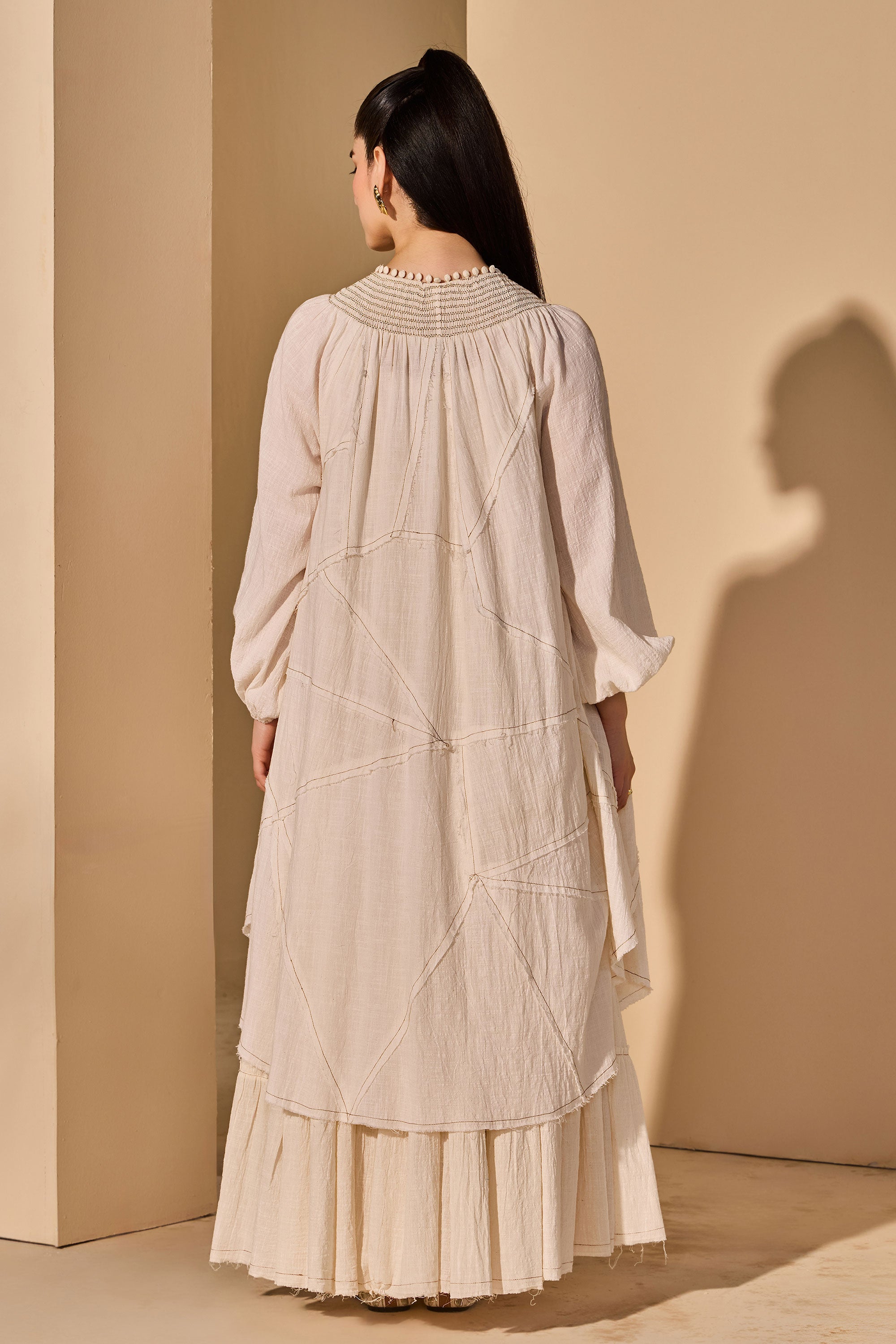 Isadora Cotton Slub Cape with Inner Dress