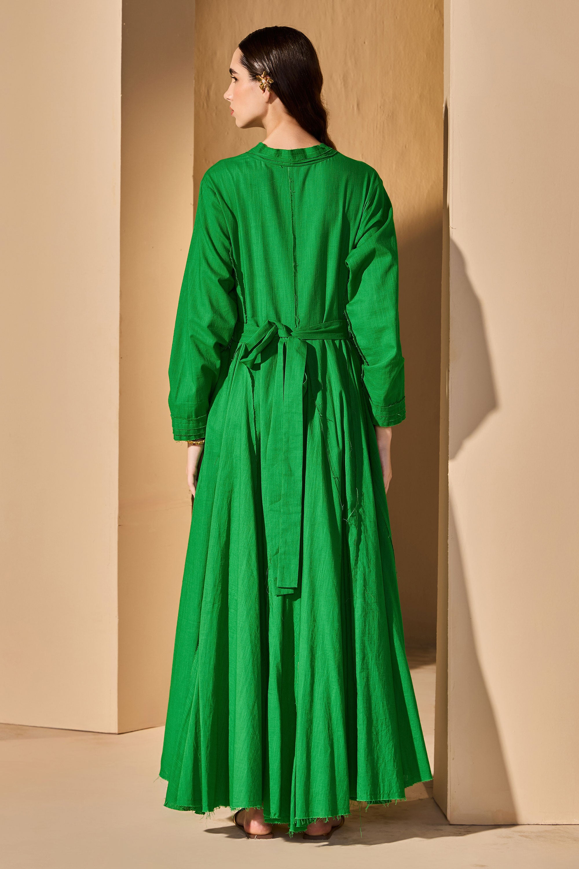 Marenna Cotton Slub Dress with Belt