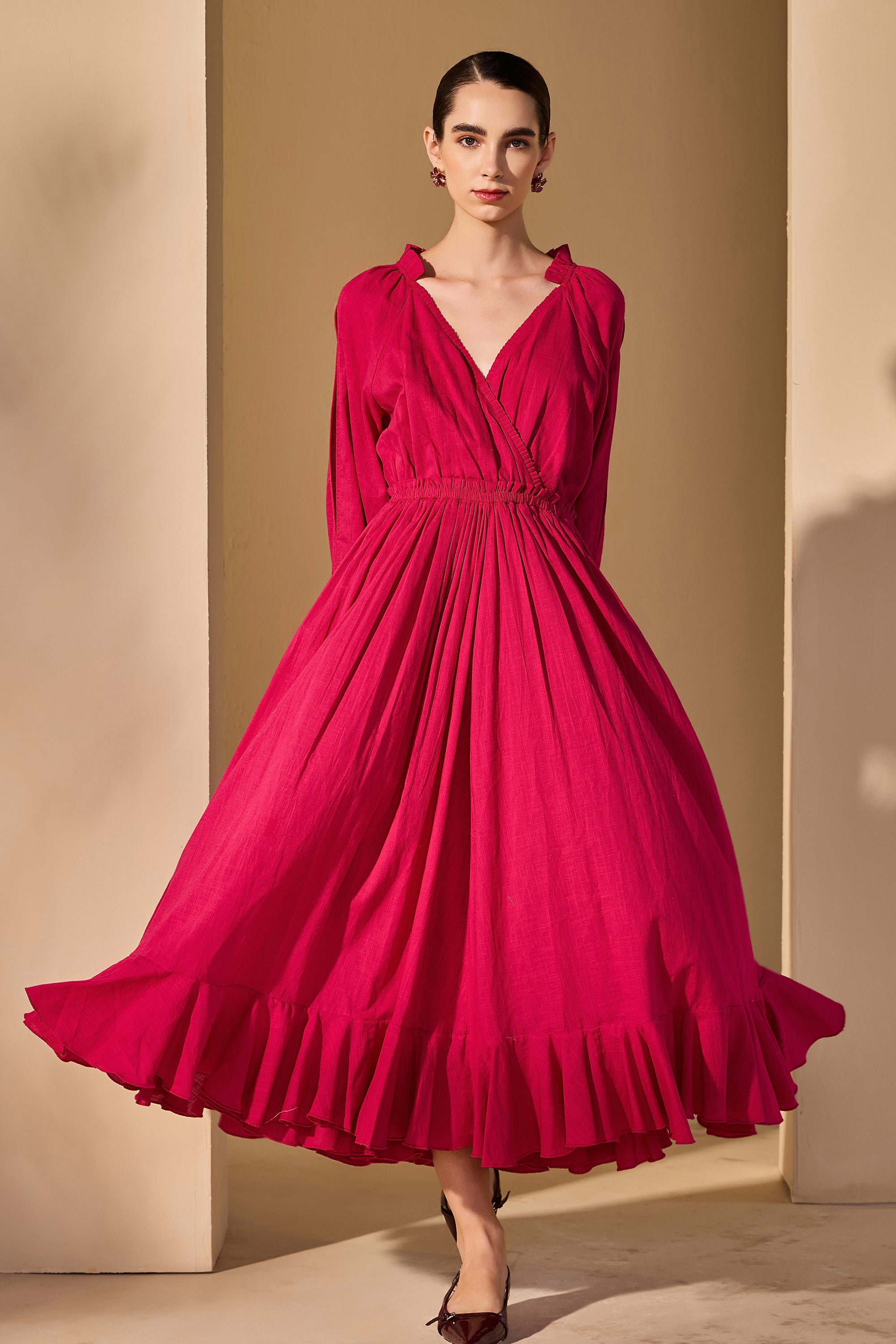 Ginevra Cotton Slub Dress