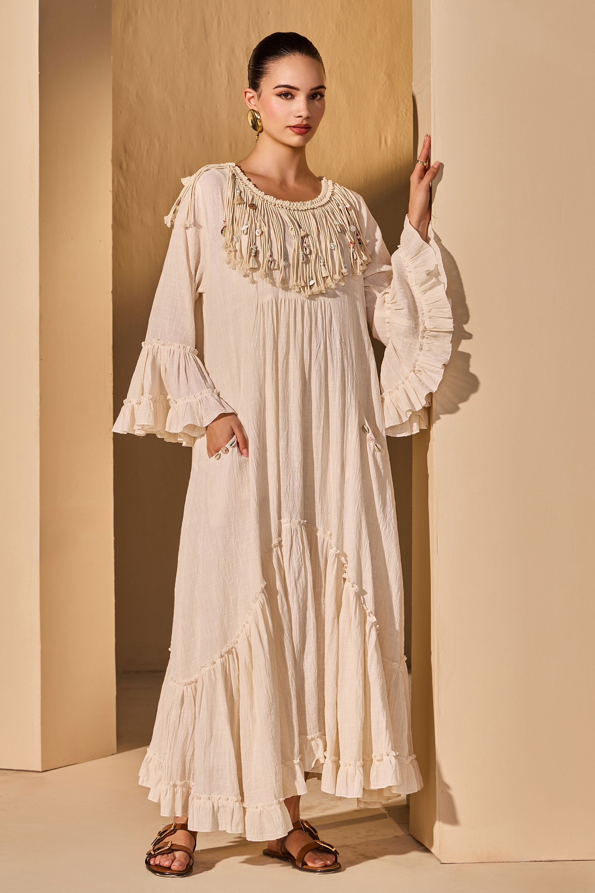 Calindra Cotton Slub Dress