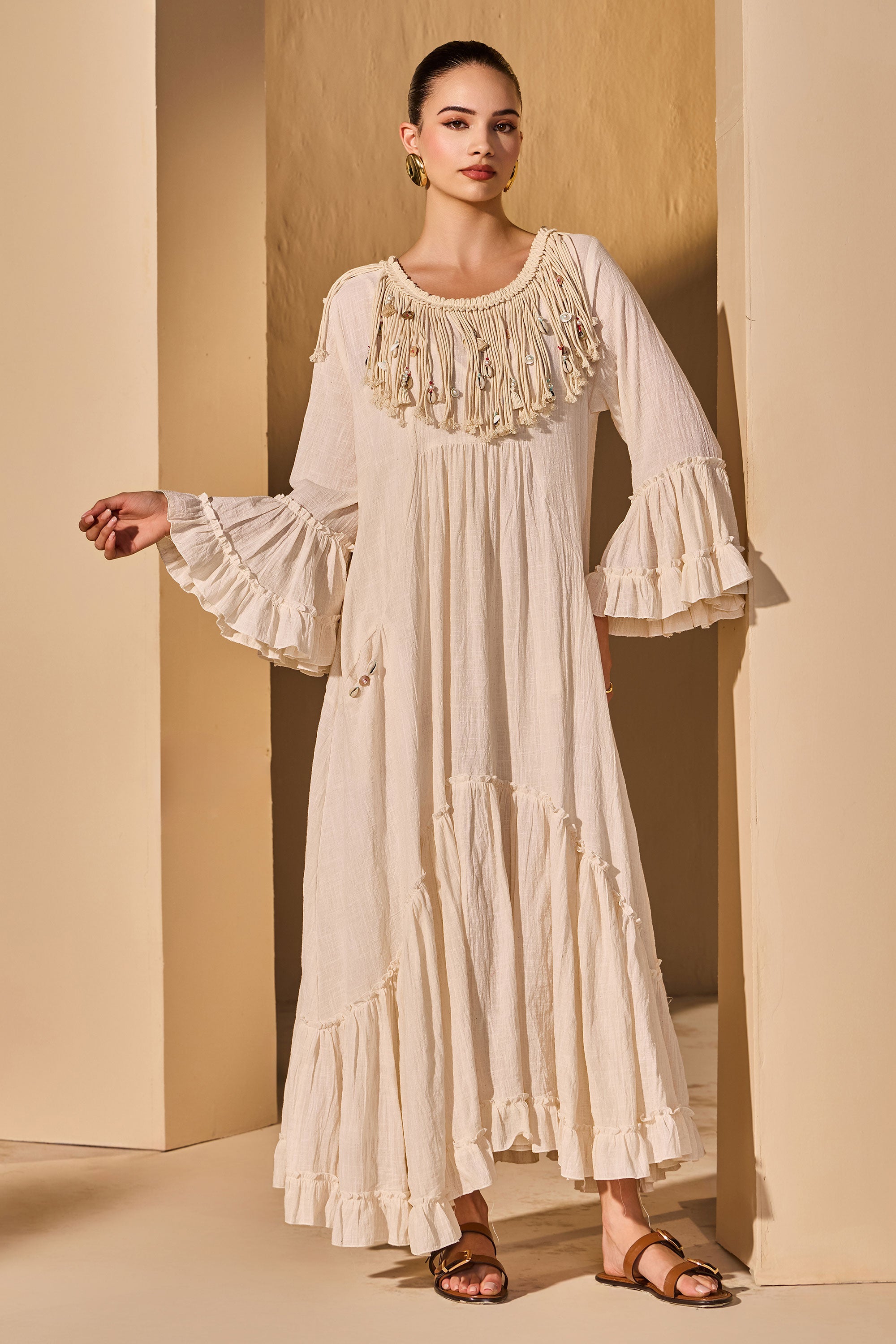 Calindra Cotton Slub Dress