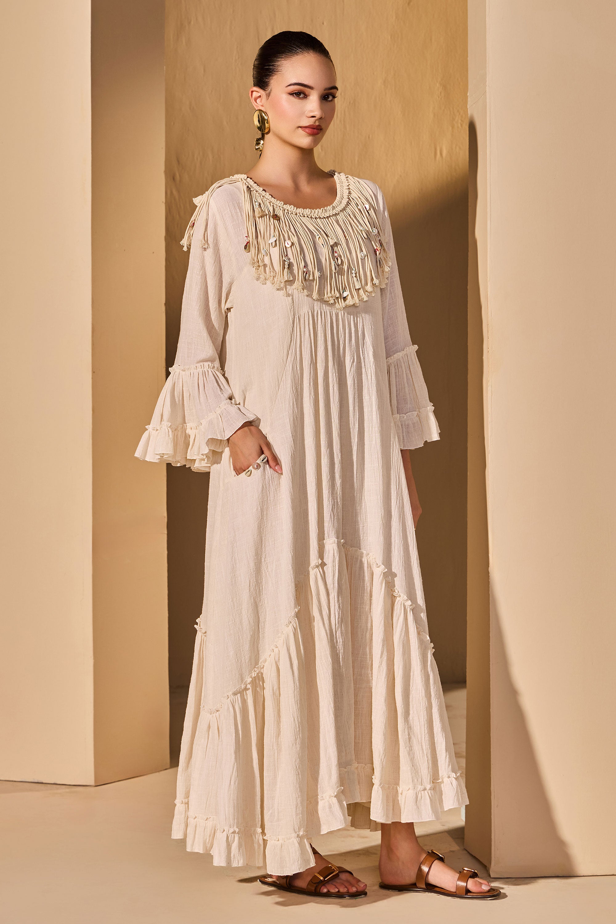 Calindra Cotton Slub Dress