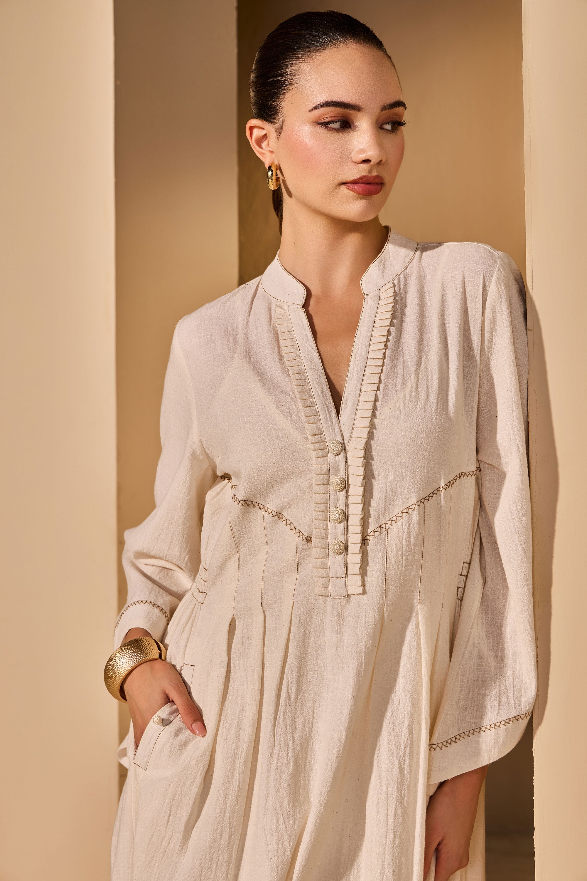 Evelisse Cotton Slub Dress