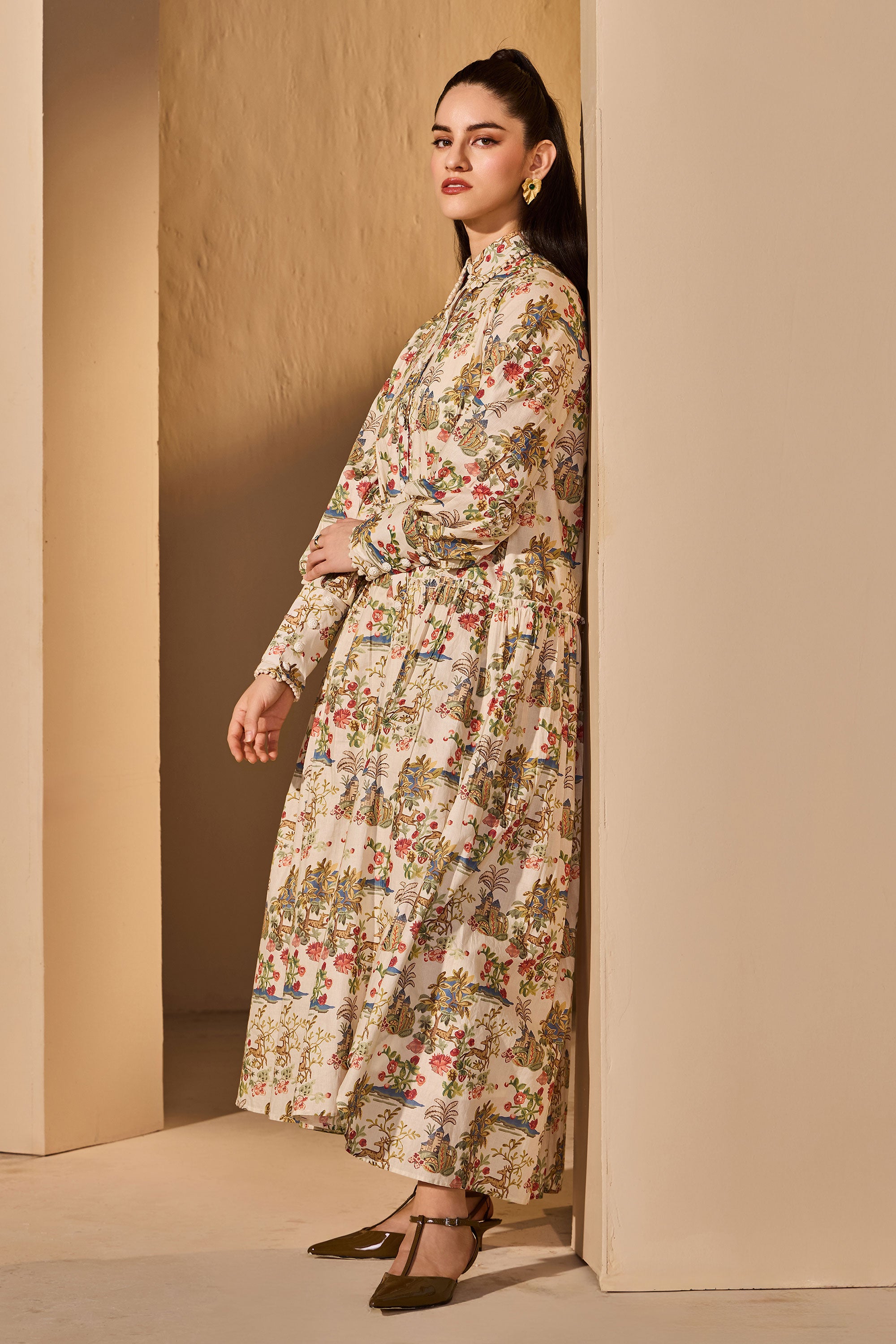 Zorina Cotton Printed Dress
