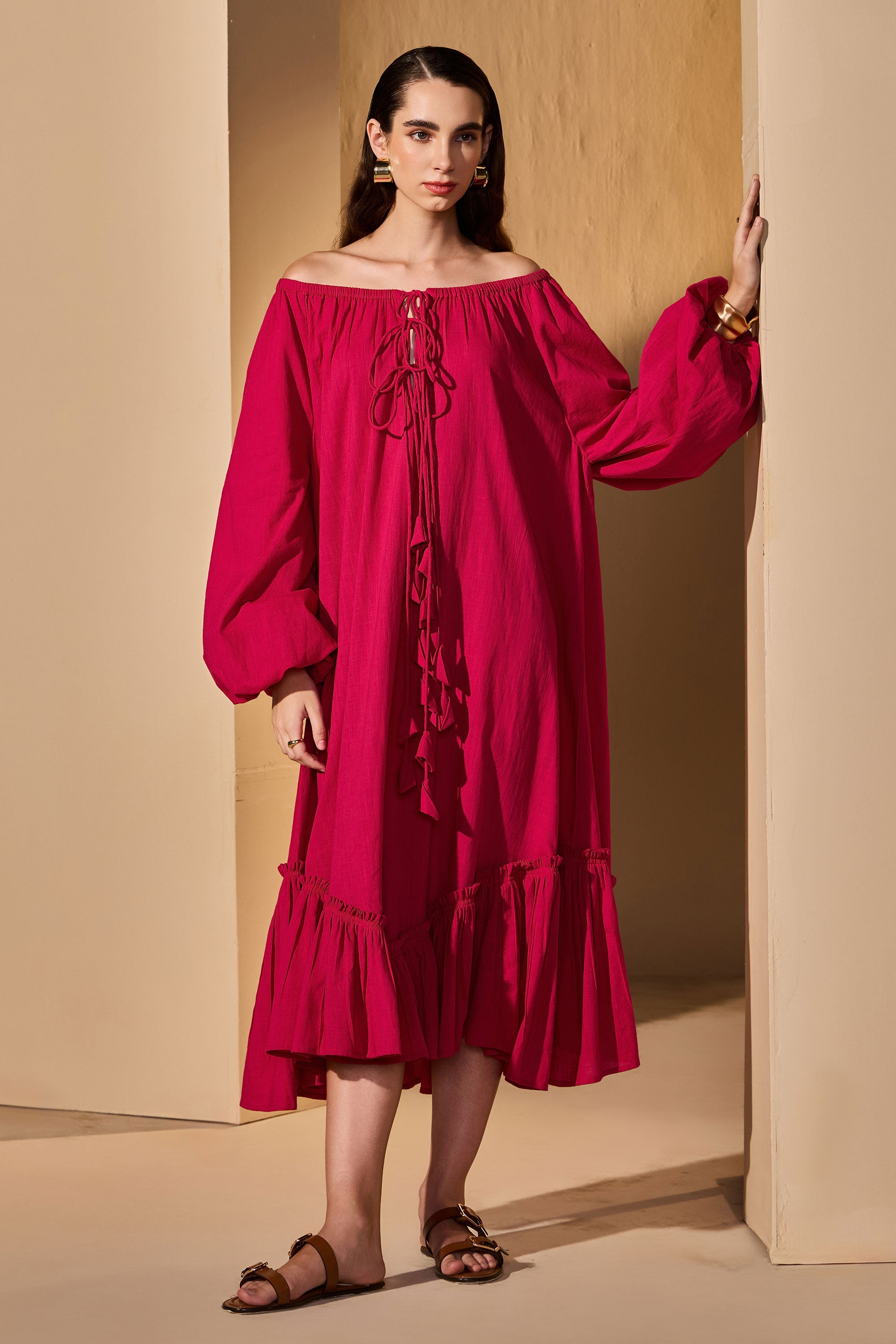 Tarina Rae Cotton Slub Dress