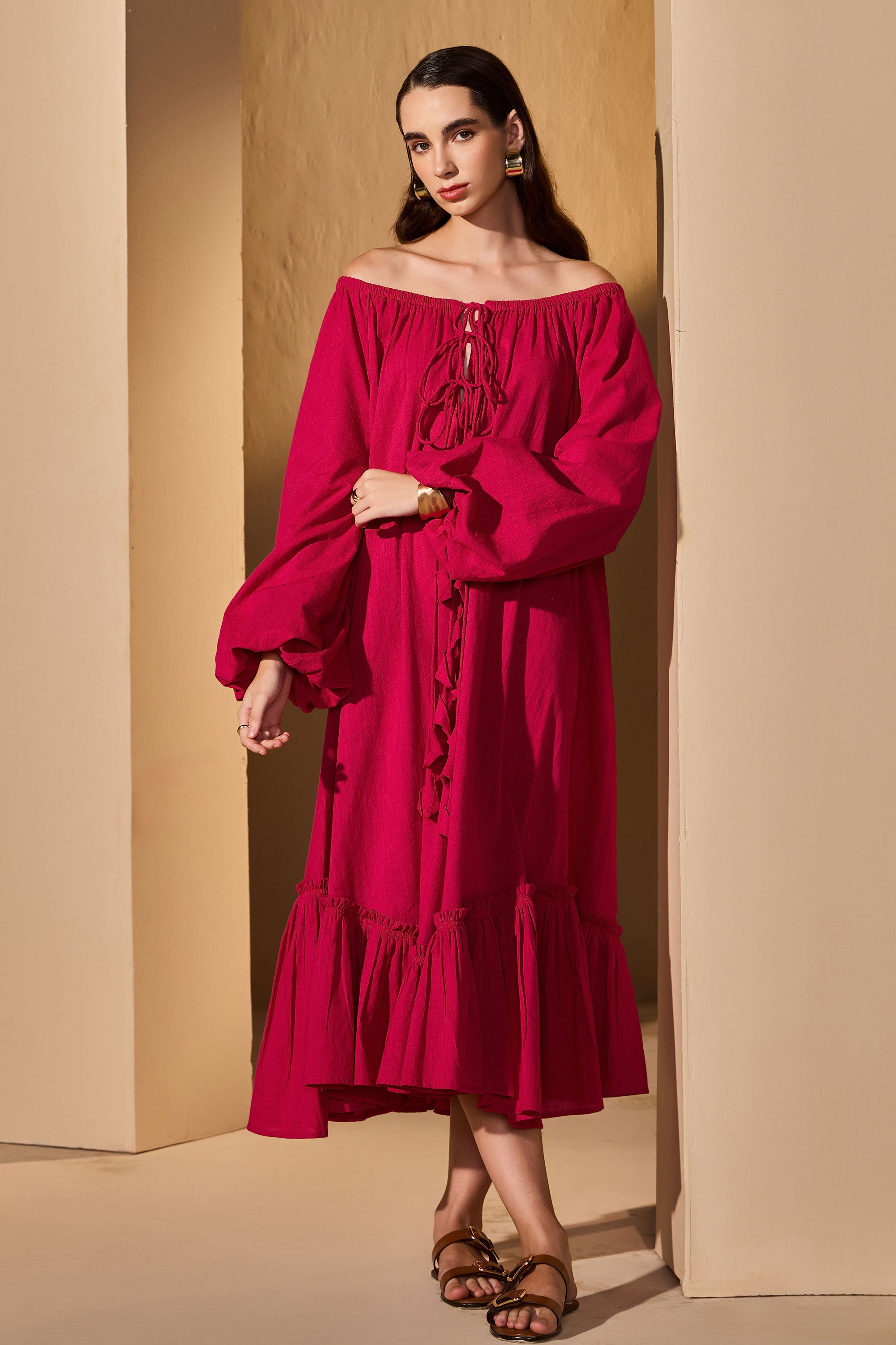 Tarina Rae Cotton Slub Dress