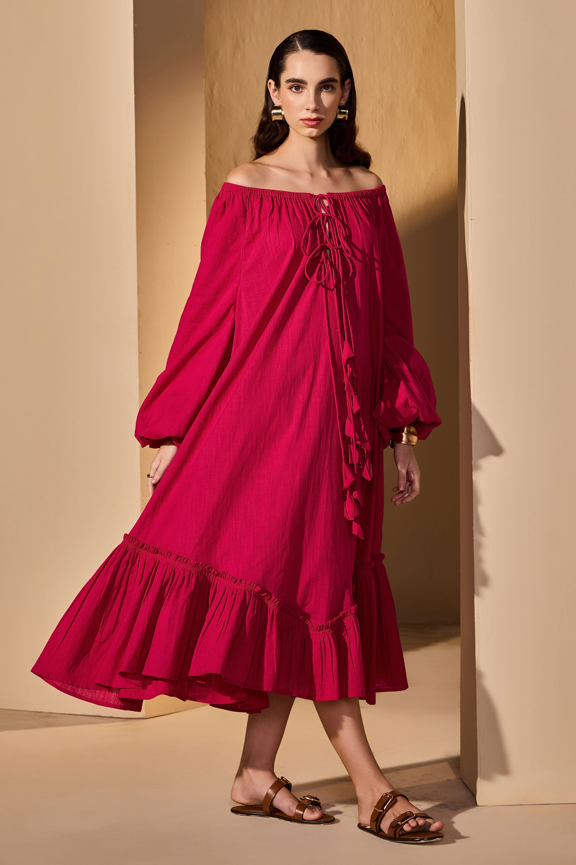 Tarina Rae Cotton Slub Dress