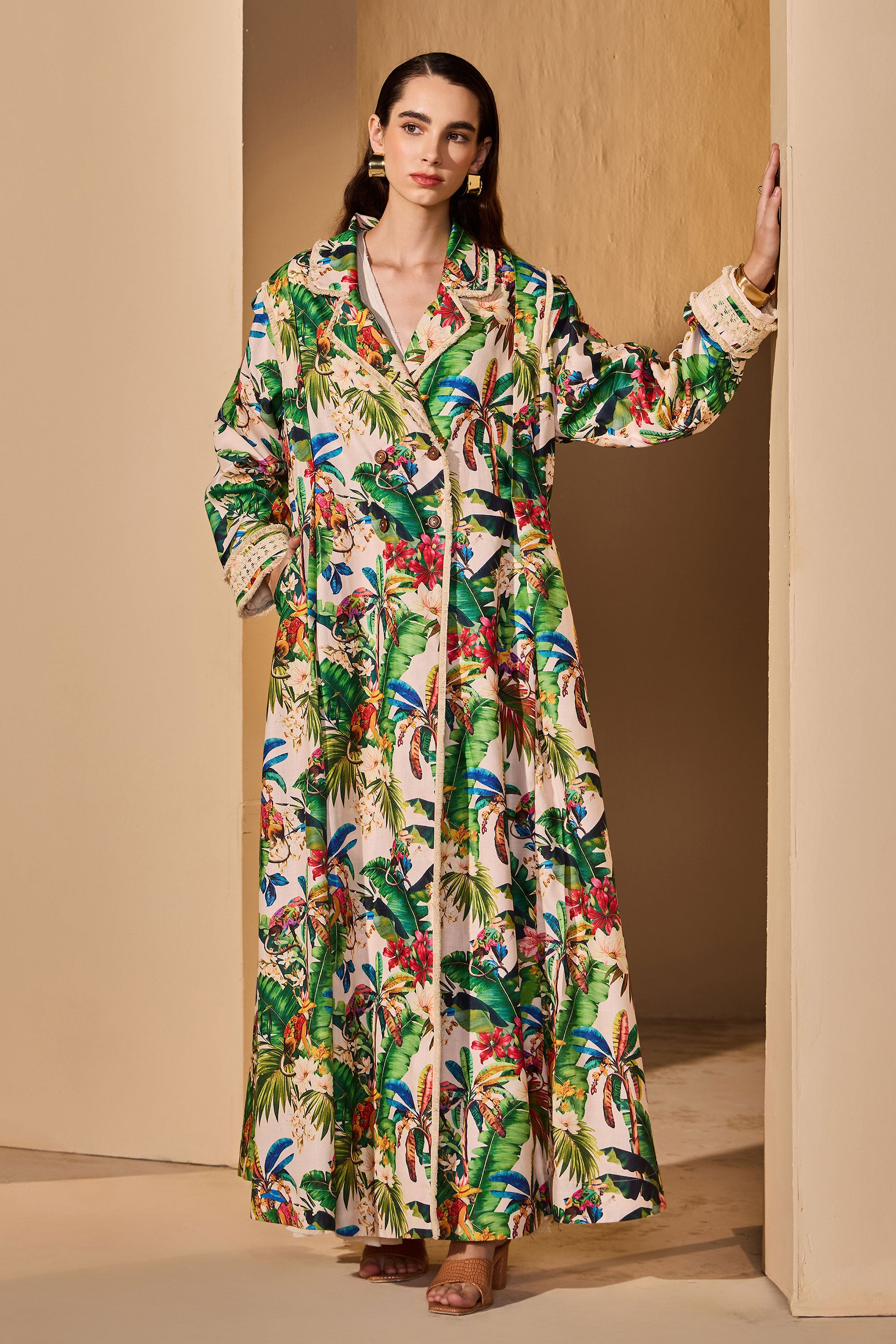 Azelina Cotton Printed Jacket