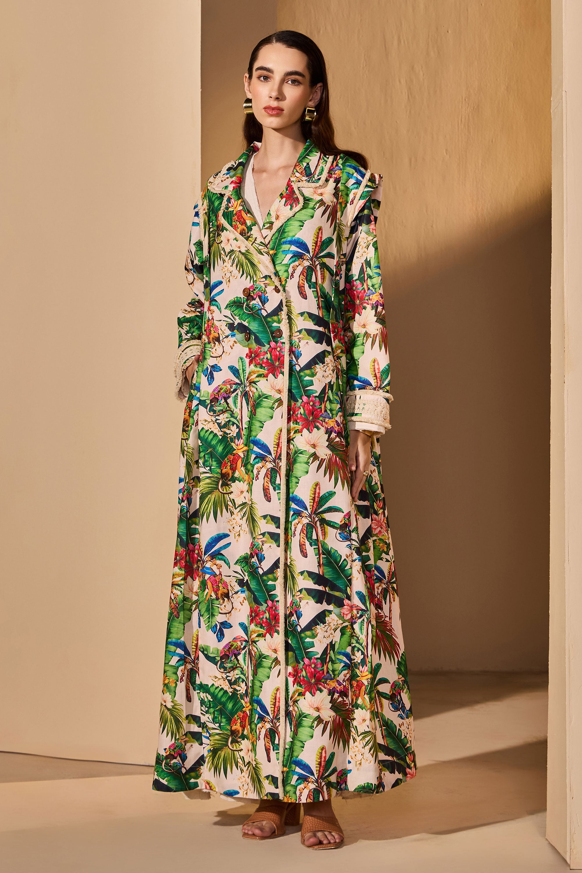 Azelina Cotton Printed Jacket