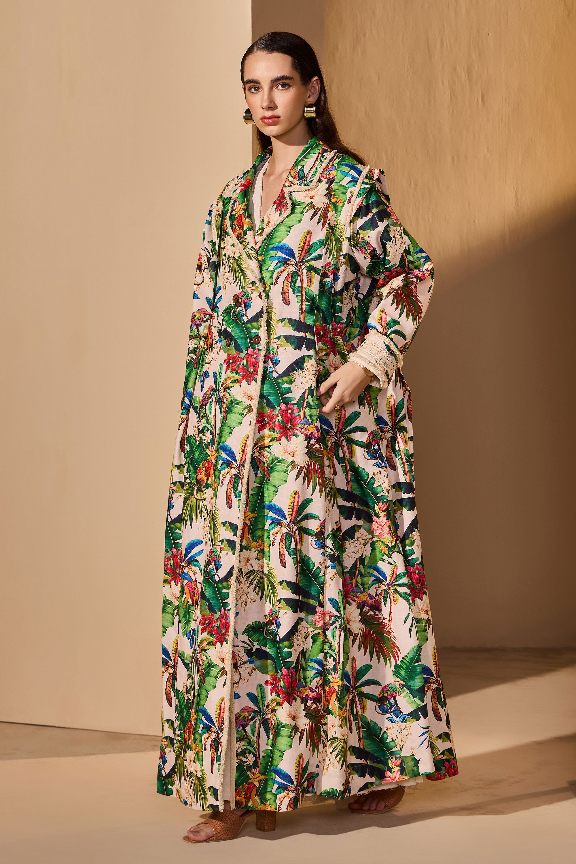 Azelina Cotton Printed Jacket