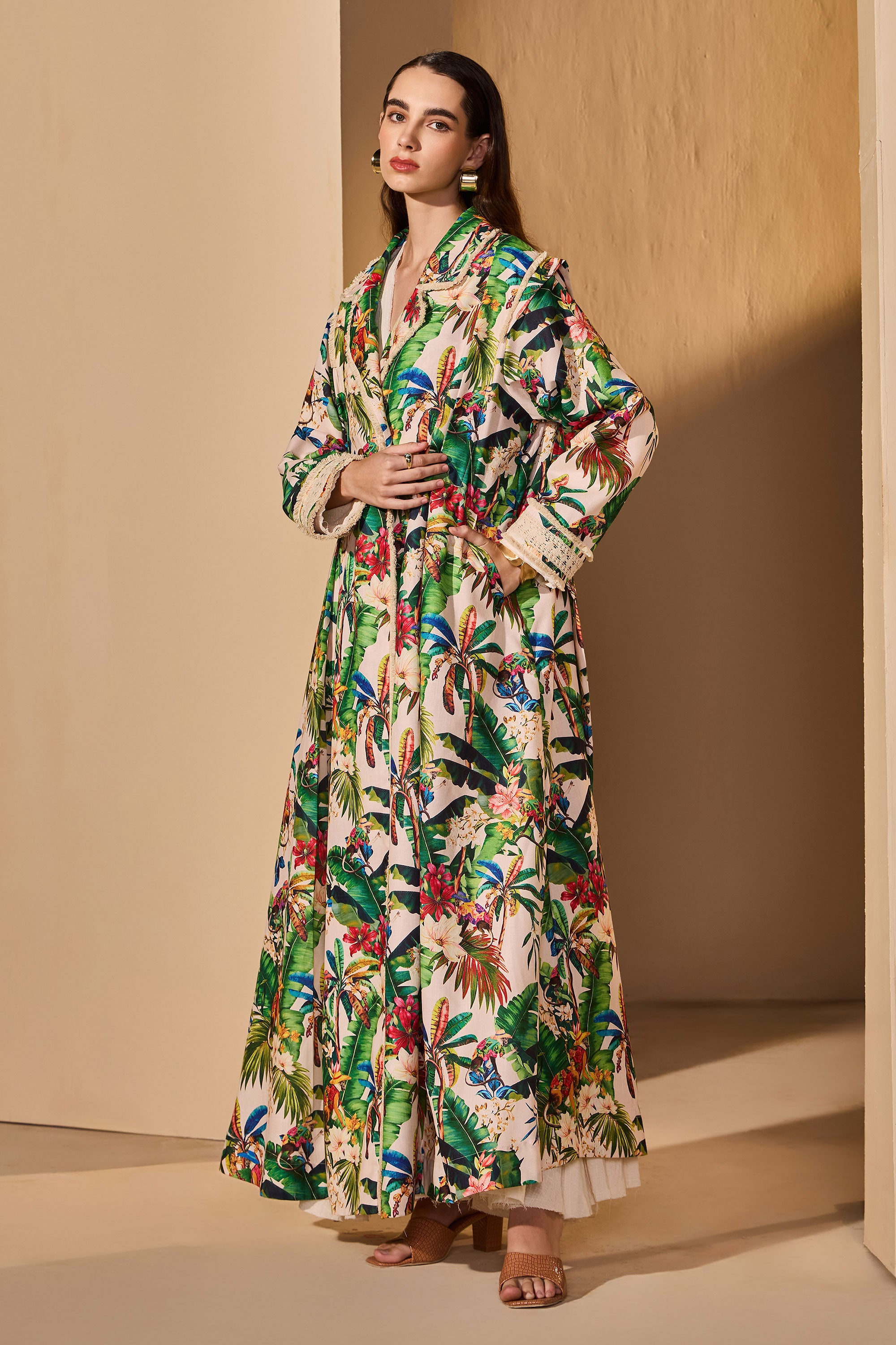 Azelina Cotton Printed Jacket