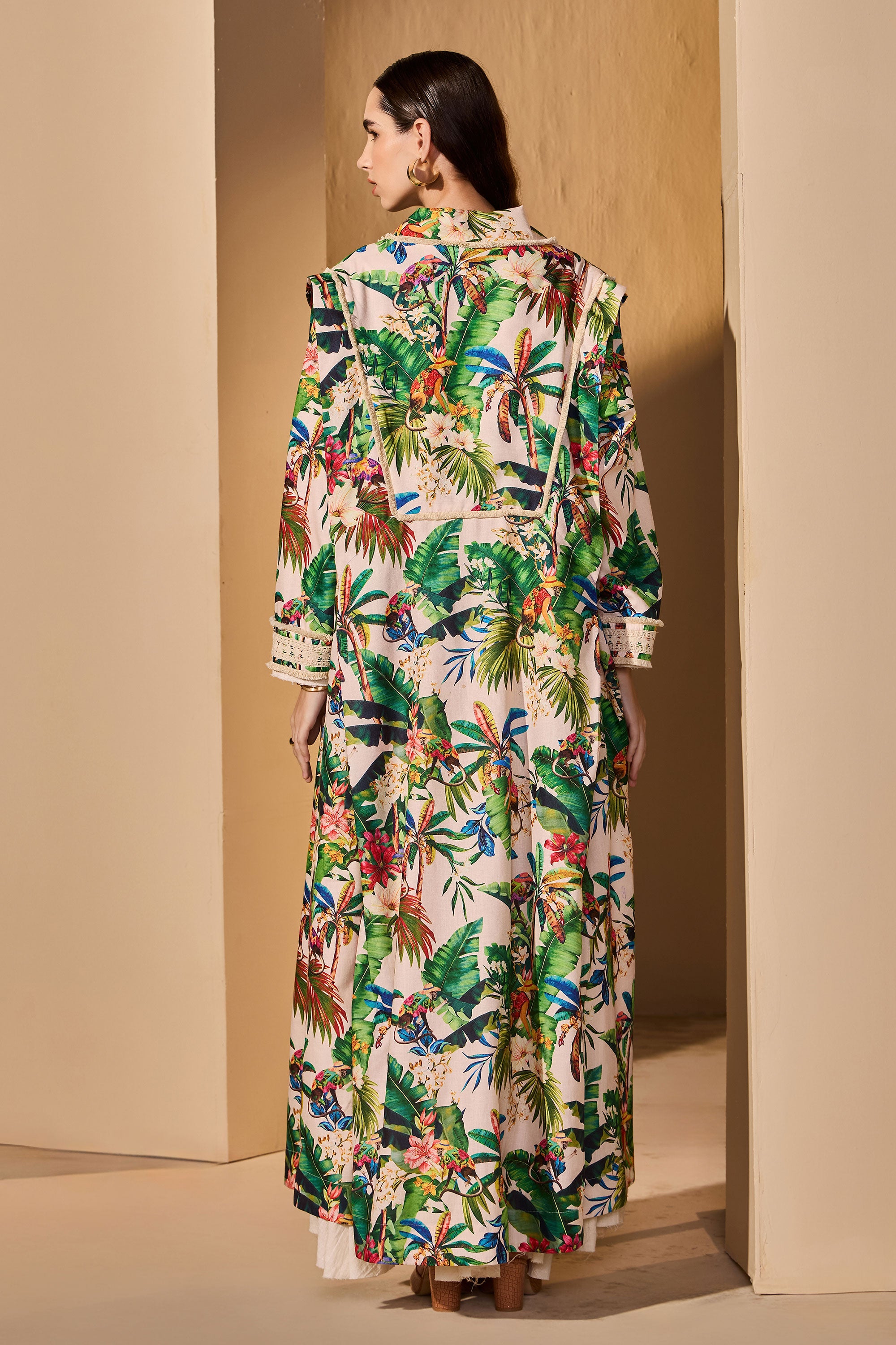 Azelina Cotton Printed Jacket