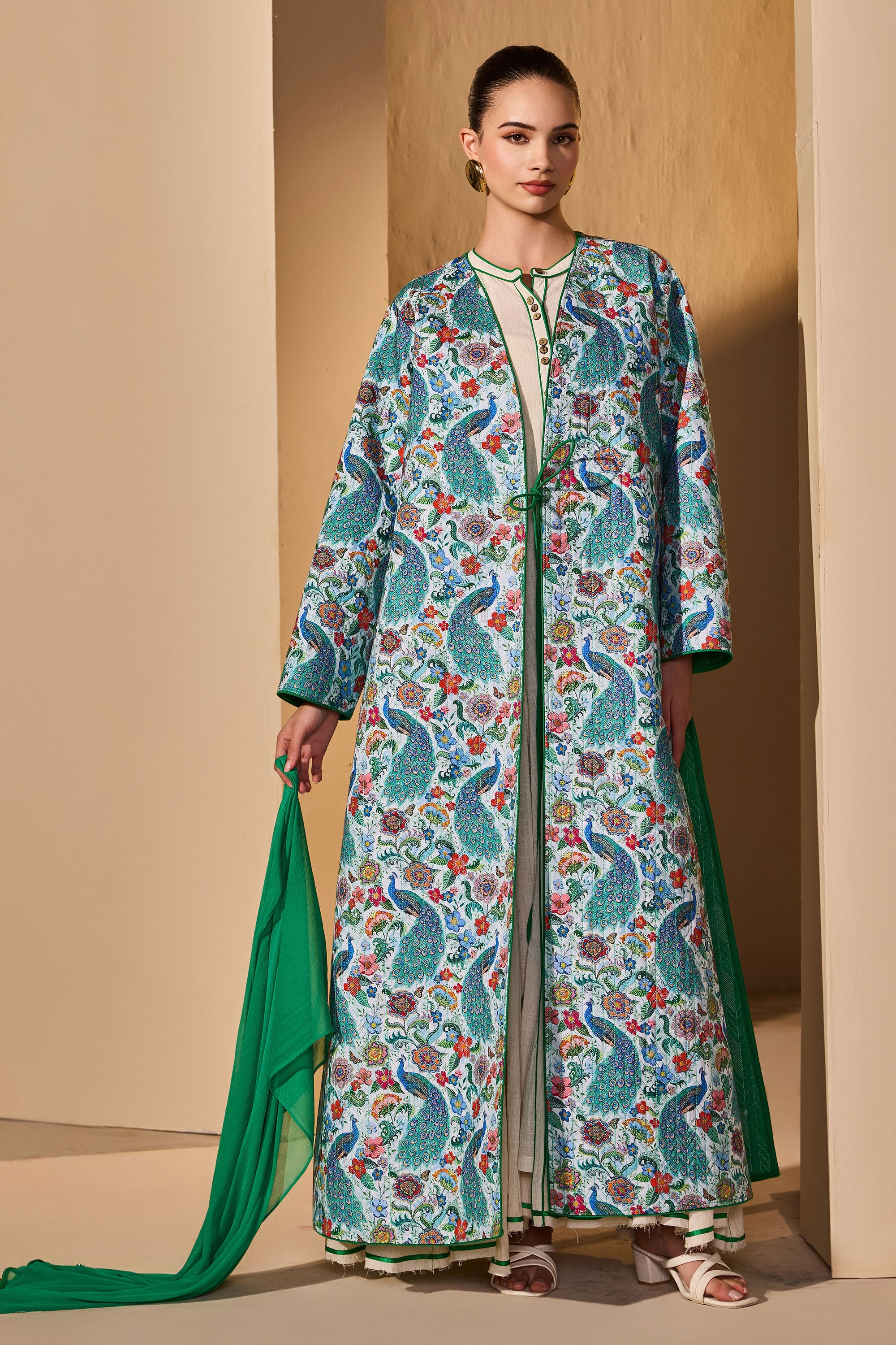Maritza Cotton Printed Quilted Jacket