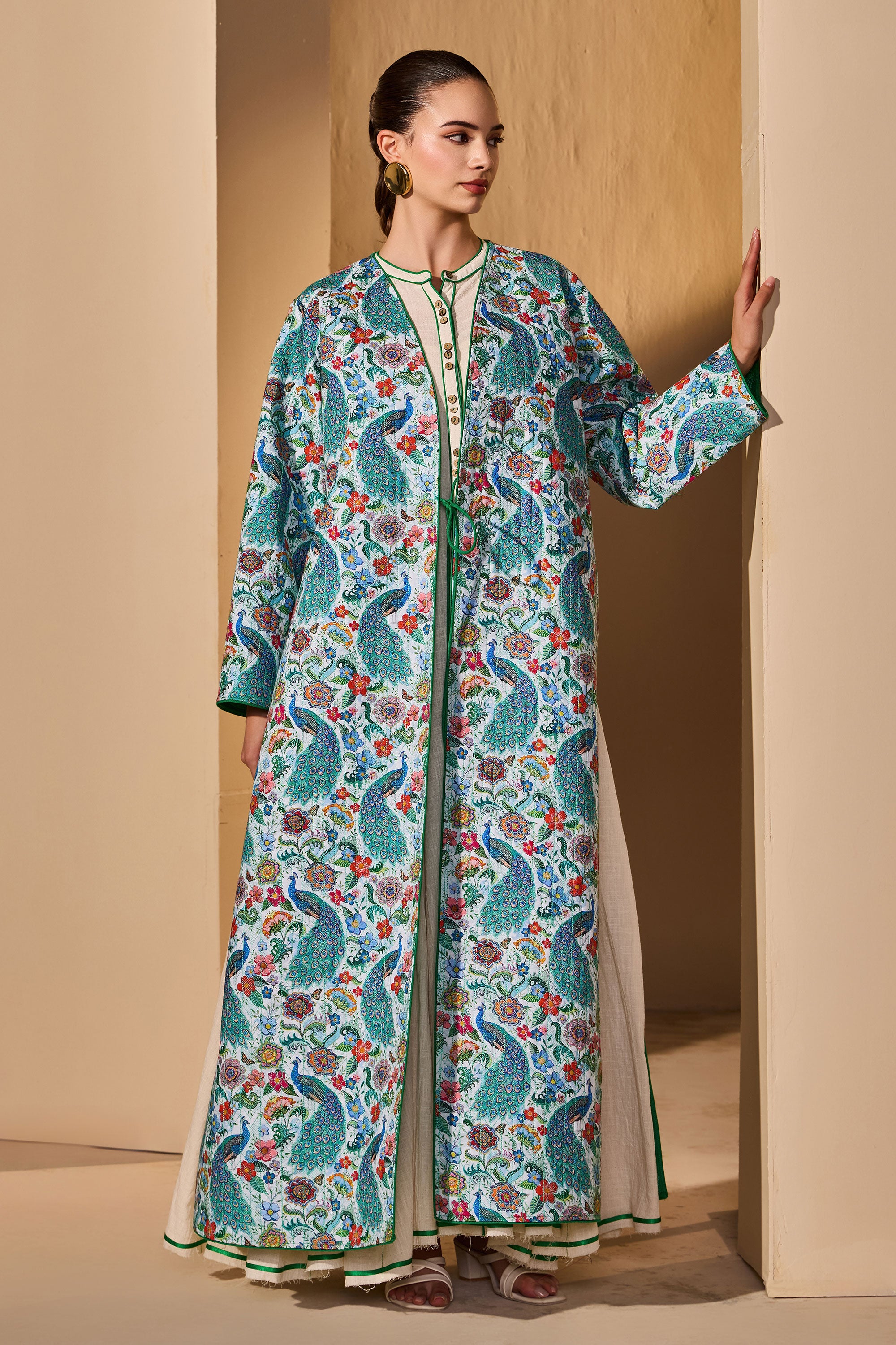 Maritza Cotton Printed Quilted Jacket