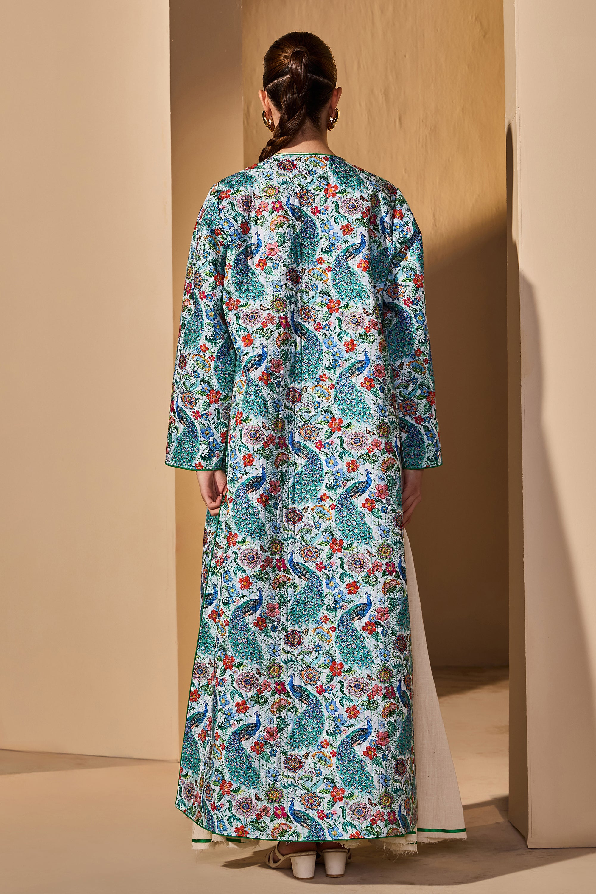 Maritza Cotton Printed Quilted Jacket