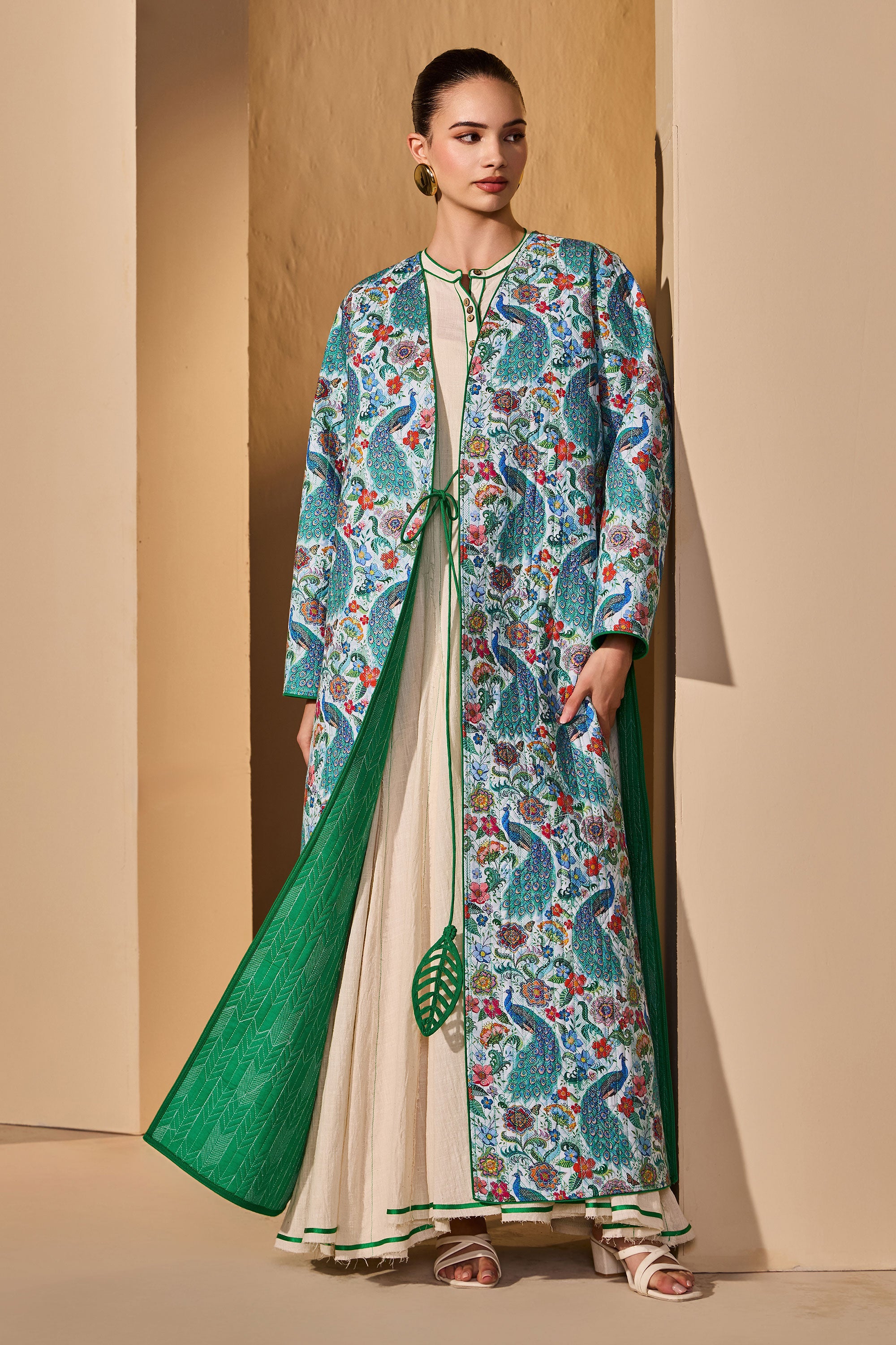 Maritza Cotton Printed Quilted Jacket