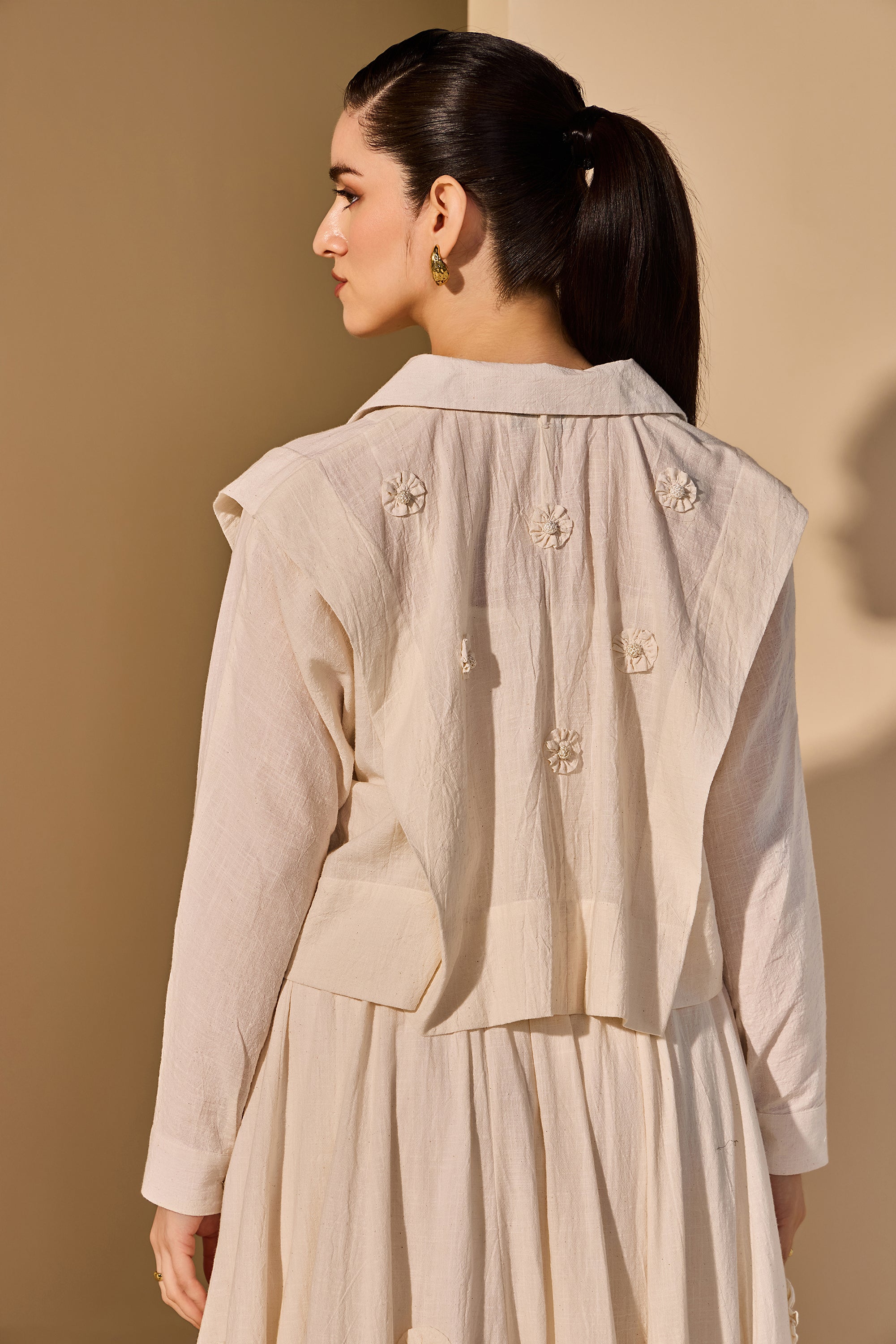 Ximena Cotton Slub Top with Skirt