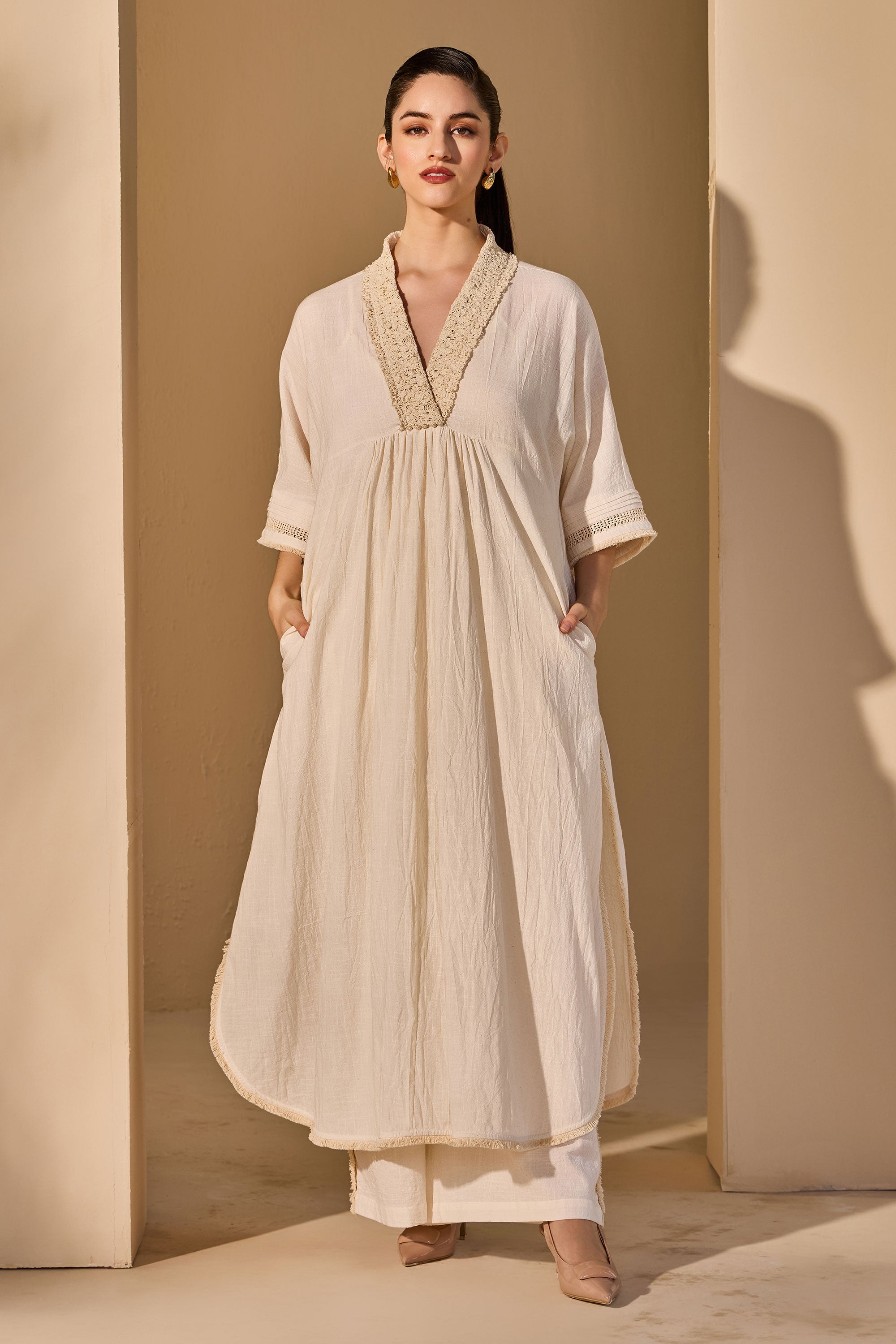 Amelisse Cotton Slub Tunic with Trousers