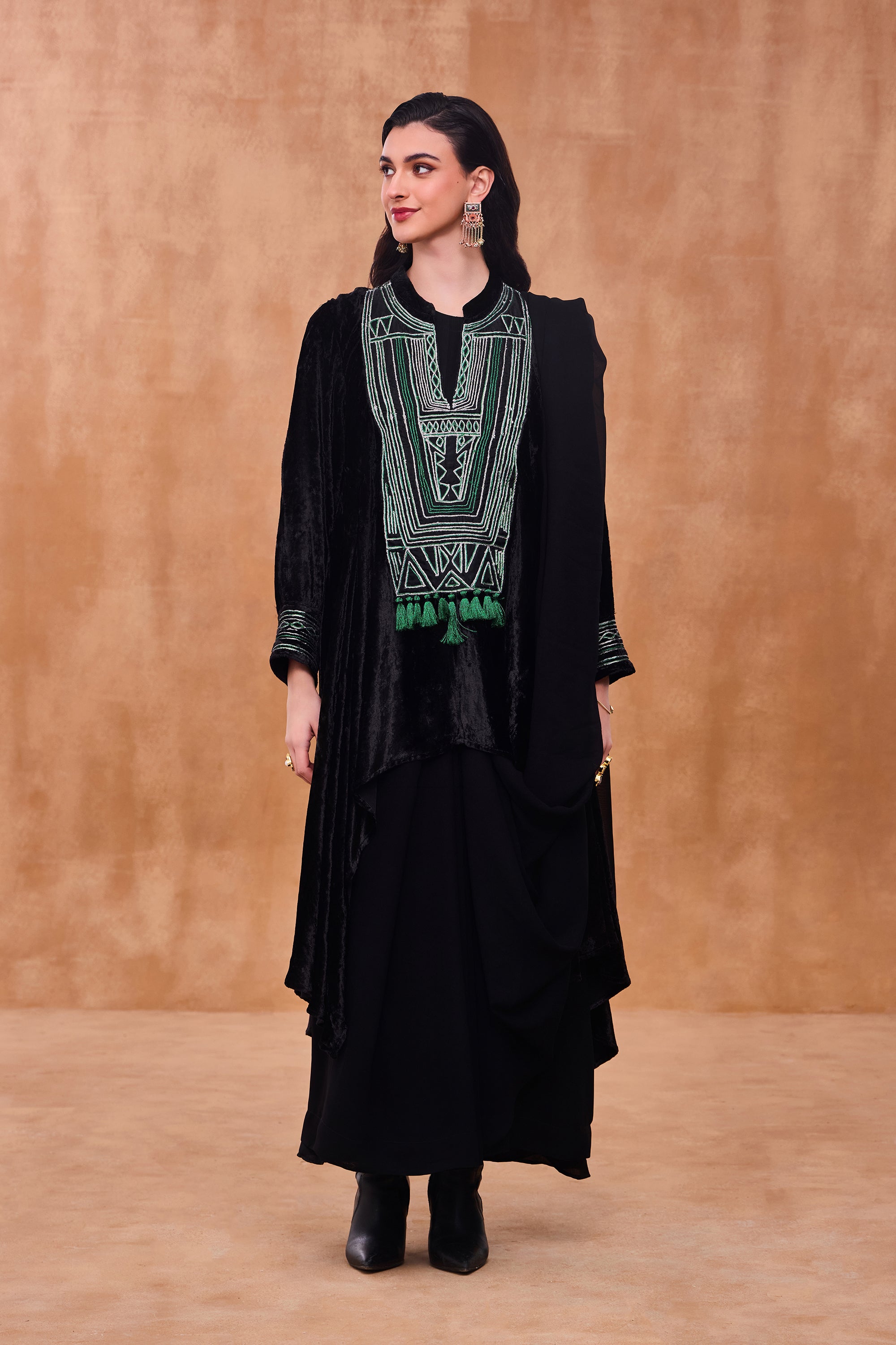 Bralysa Embroidered Draped Jalabiya