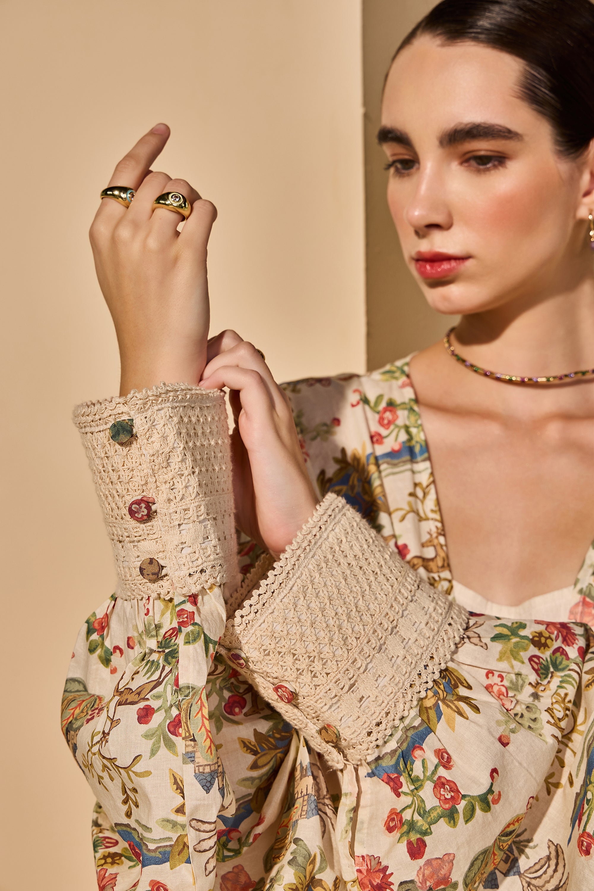 Gilda Cotton Printed Jacket with Inner Dress