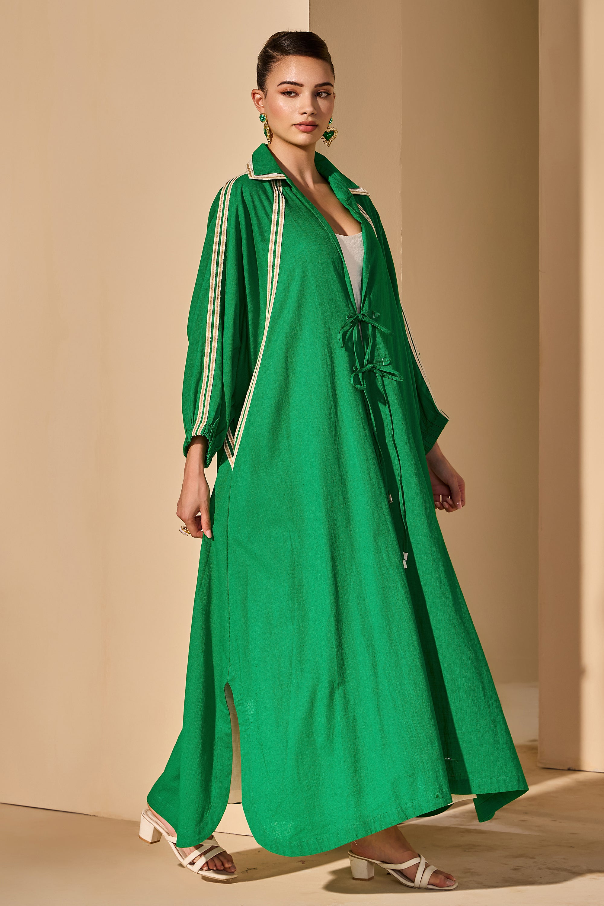 Tatienne Cotton Slub Jacket with Inner Dress