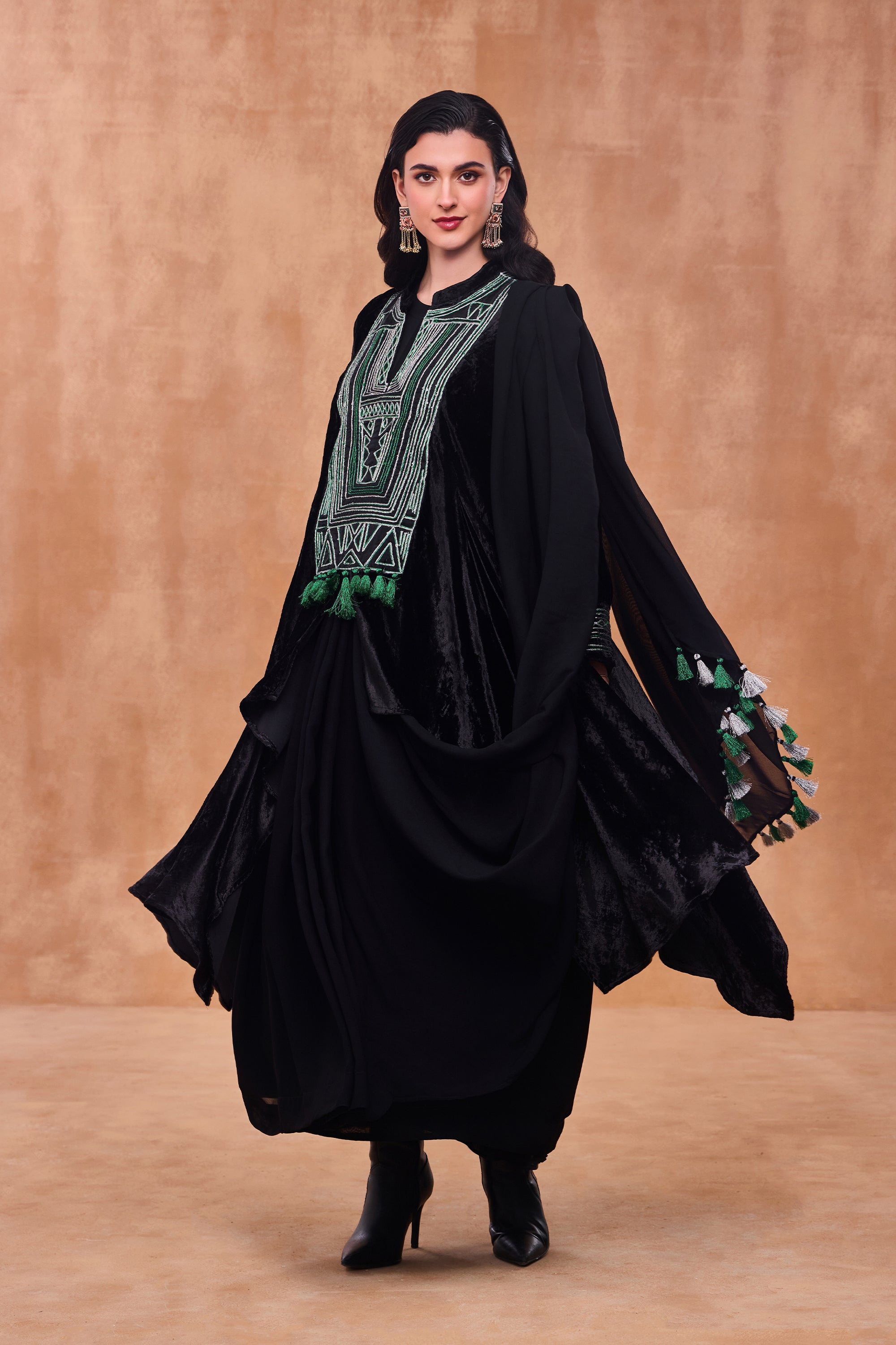 Bralysa Embroidered Draped Jalabiya