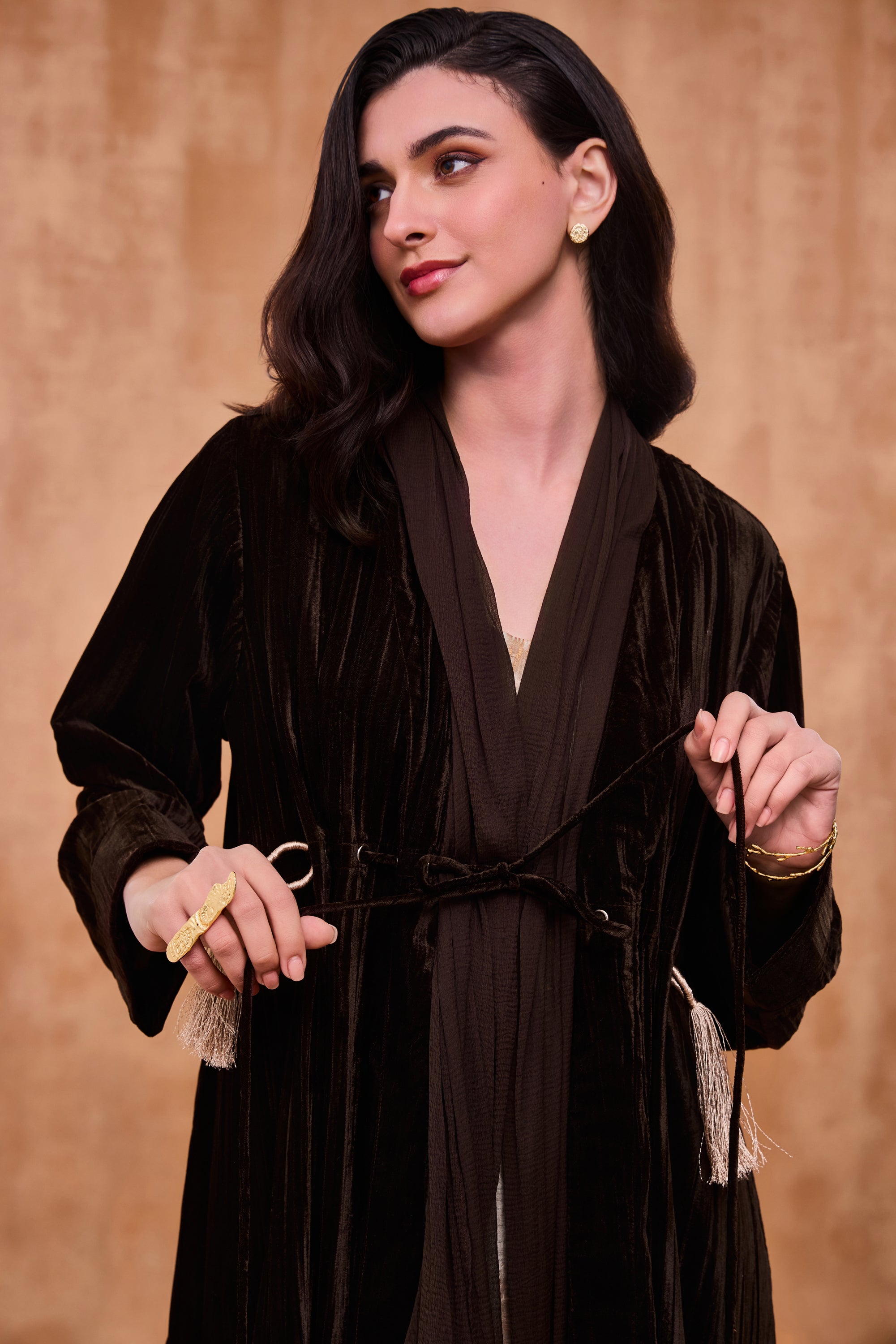 Jalvira Eyelet Detailing Abaya