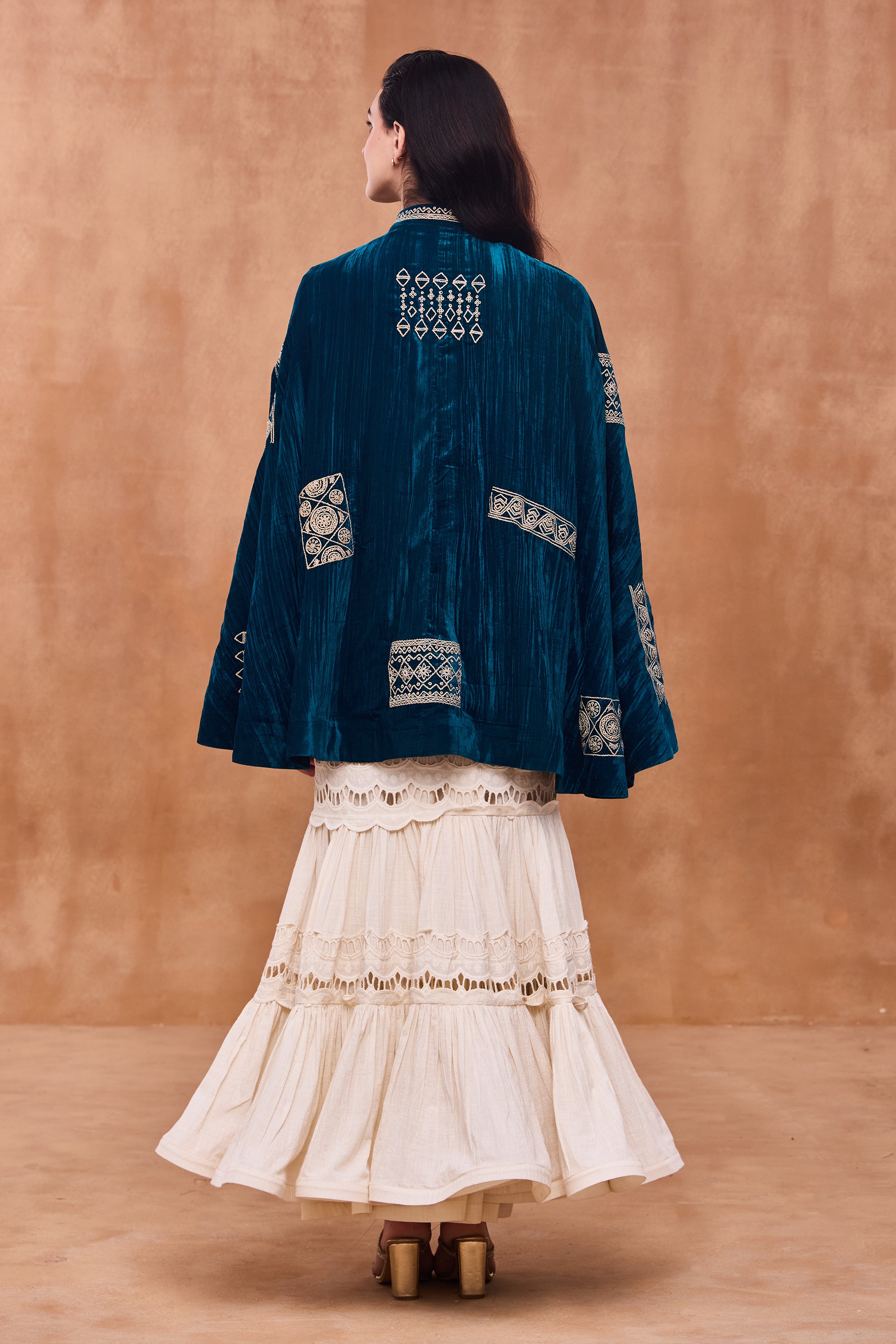 Feslena Embroidered Cape