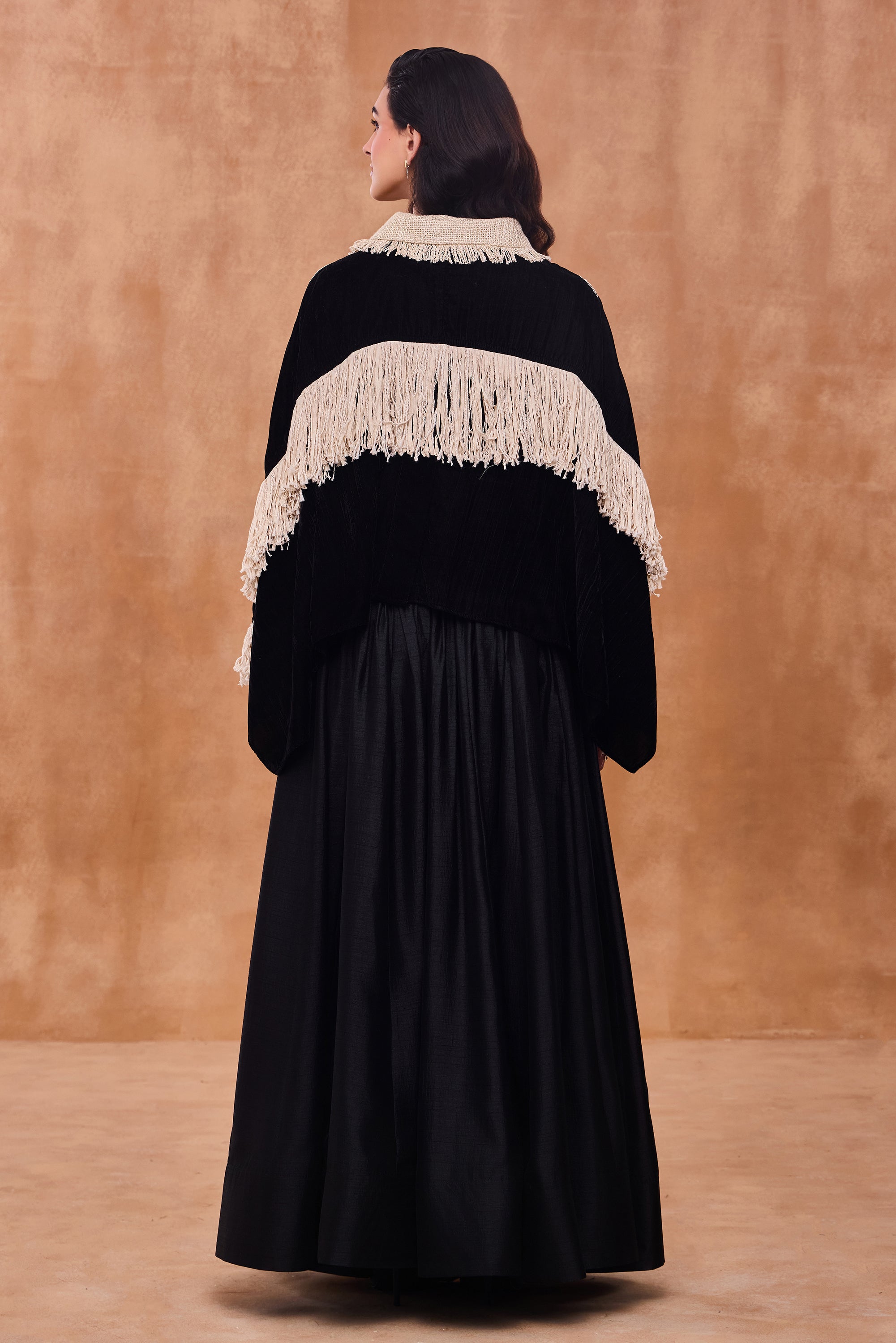 Lydiella Embroidered & Embellished Cape with Skirt