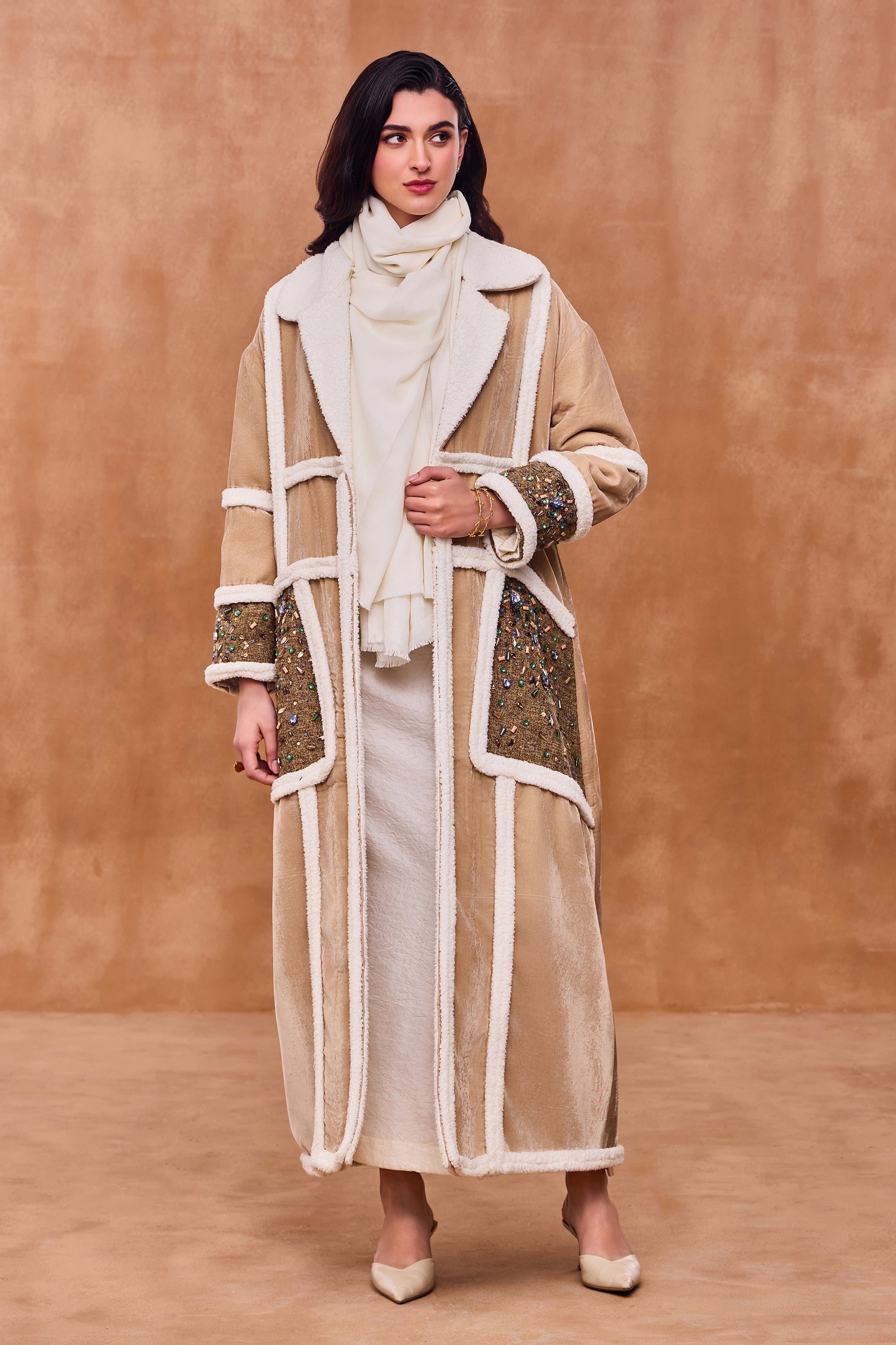 Evaleah Embellished Long Jacket