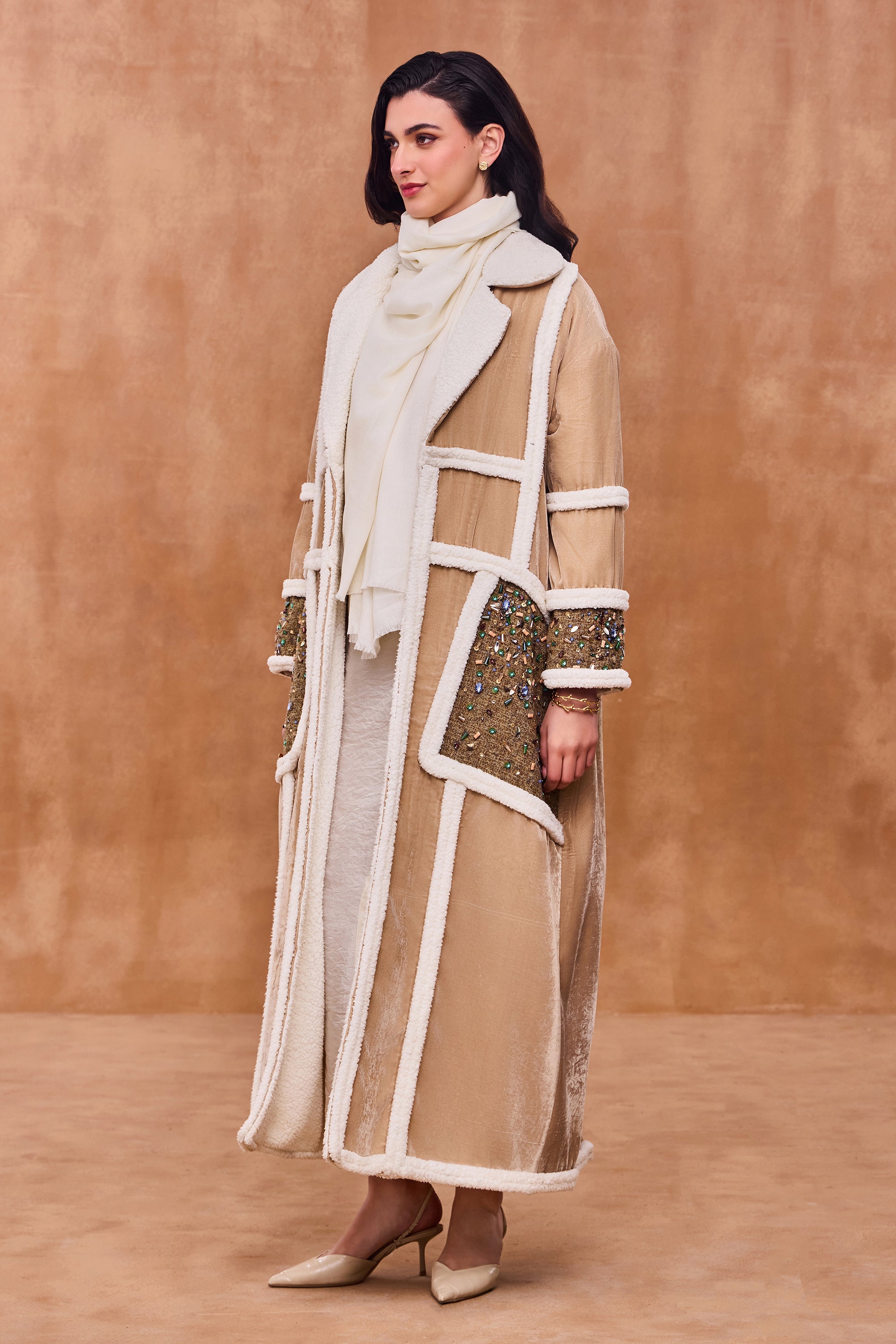 Evaleah Embellished Long Jacket