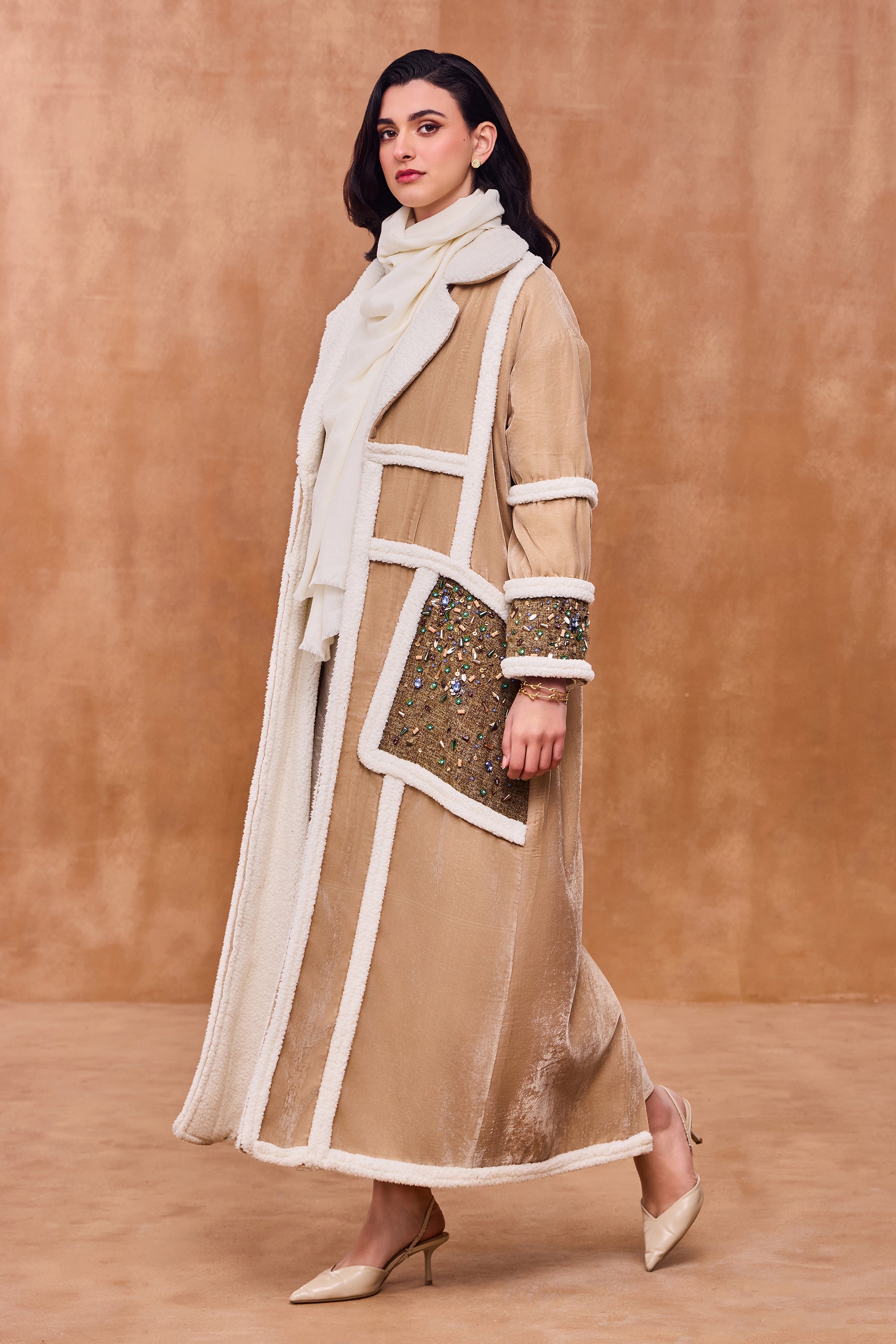 Evaleah Embellished Long Jacket