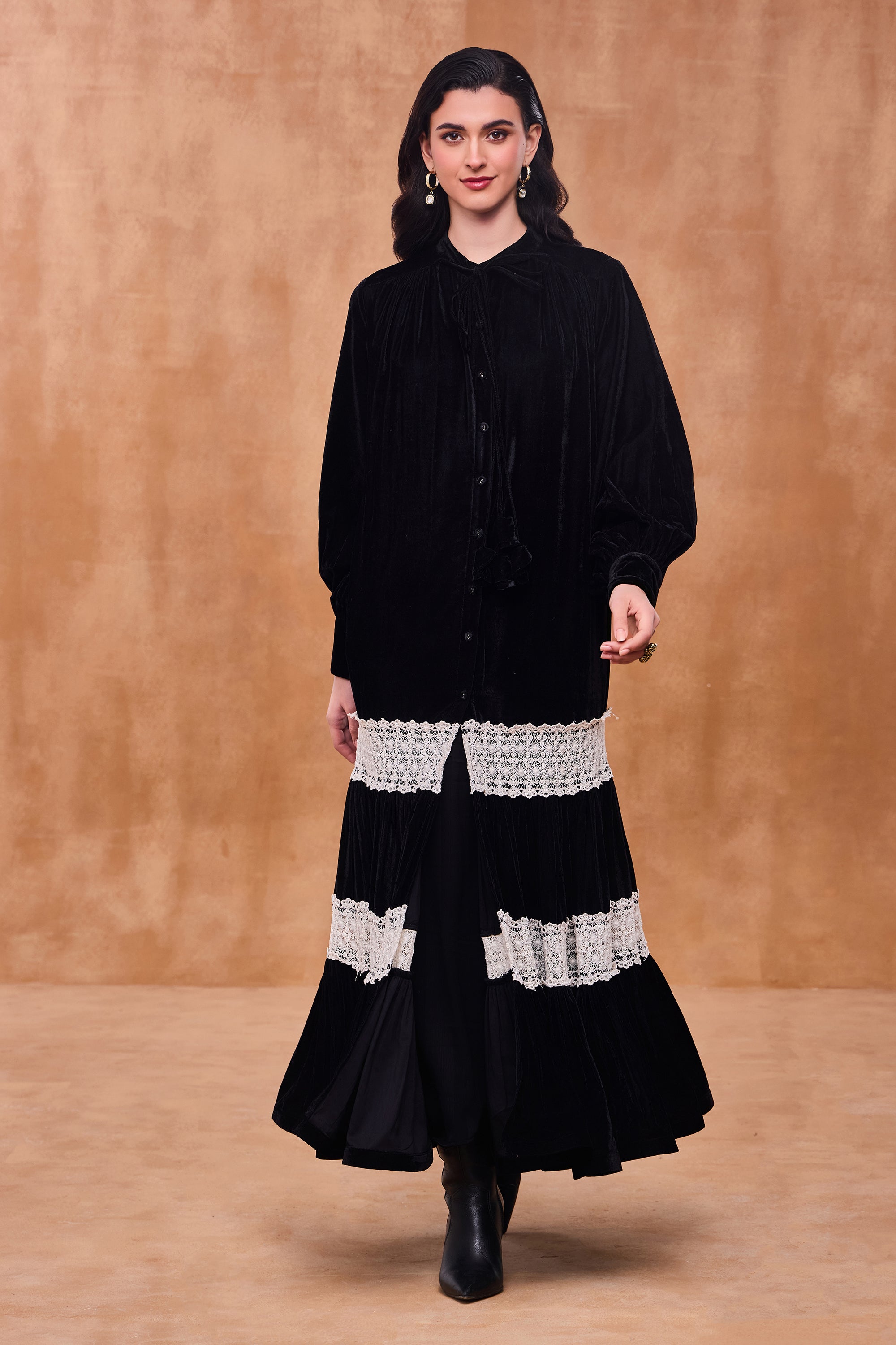 Esylira Crochet Lace Jalabiya