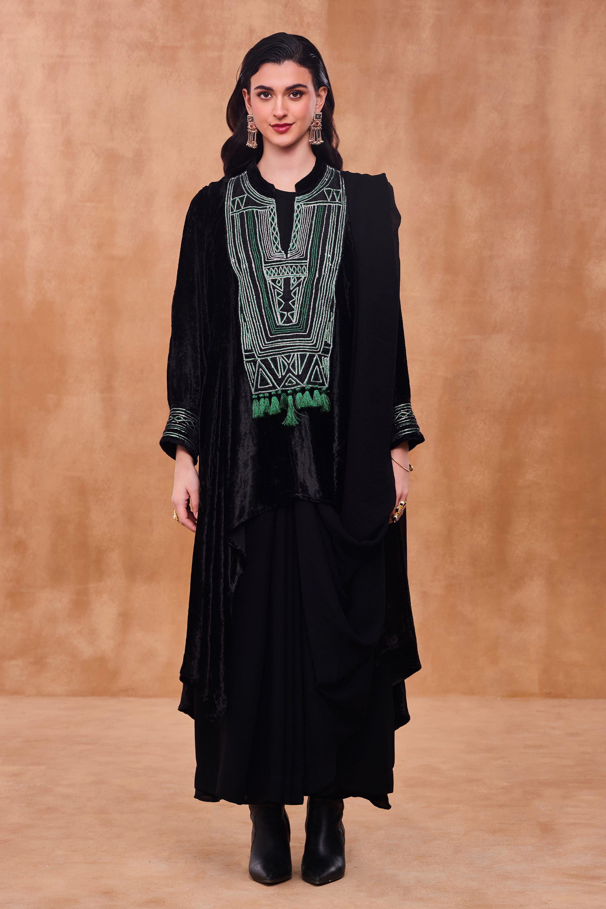 Bralysa Embroidered Draped Jalabiya